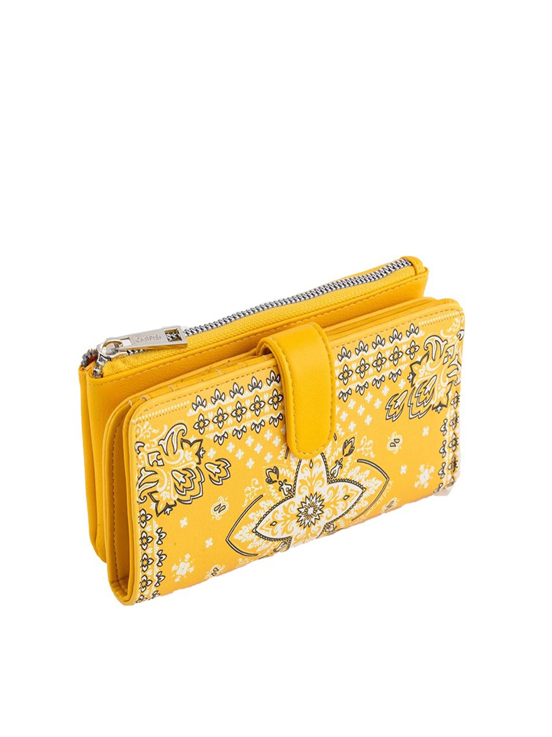 

CARPISA Women Floral Printed Two Fold Wallet, Yellow