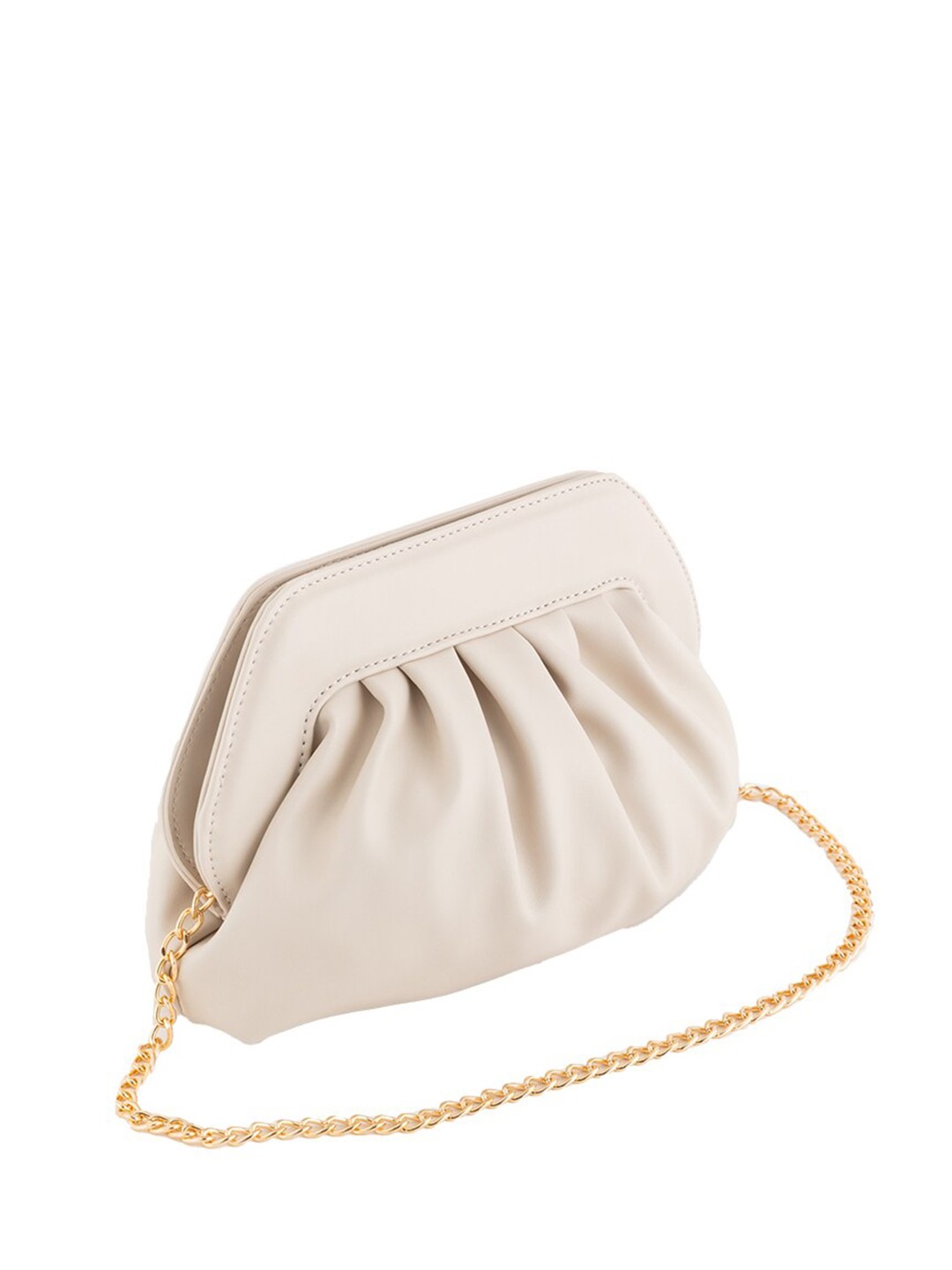 

CARPISA Women Structured Sling Bag, Cream