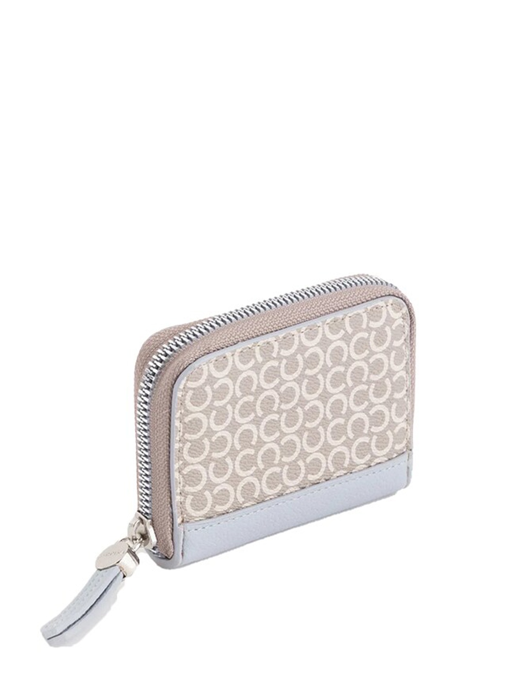 

CARPISA Women Printed Zip Around Wallet, Beige