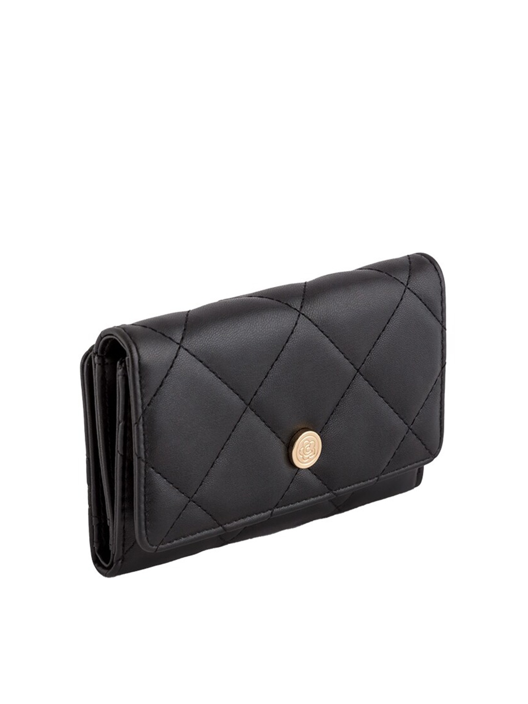 

CARPISA Women Textured Two Fold Wallet, Black