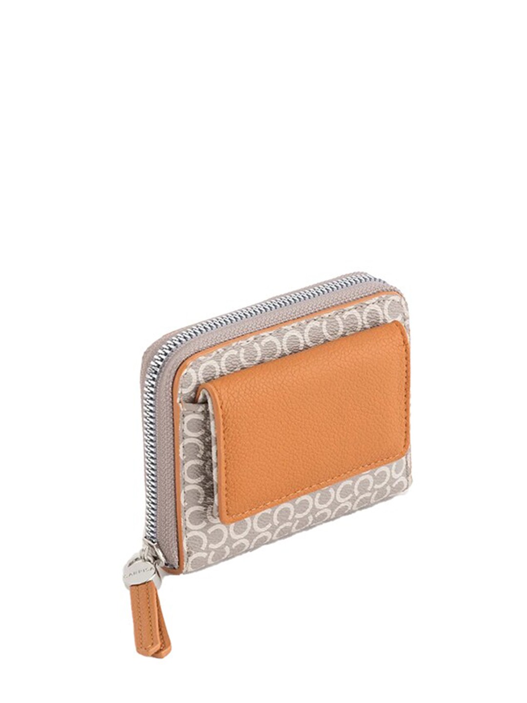 

CARPISA Women Geometric Printed Zip Around Wallet, Grey