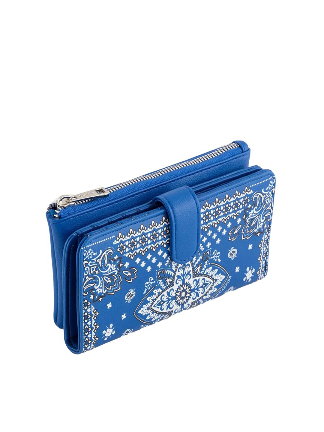 

CARPISA Women Floral Printed Two Fold Wallet, Blue