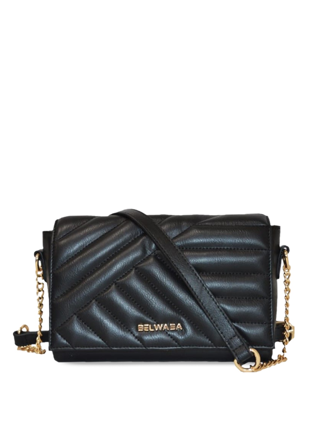 

Belwaba Structured Sling Bag With Quilted, Black