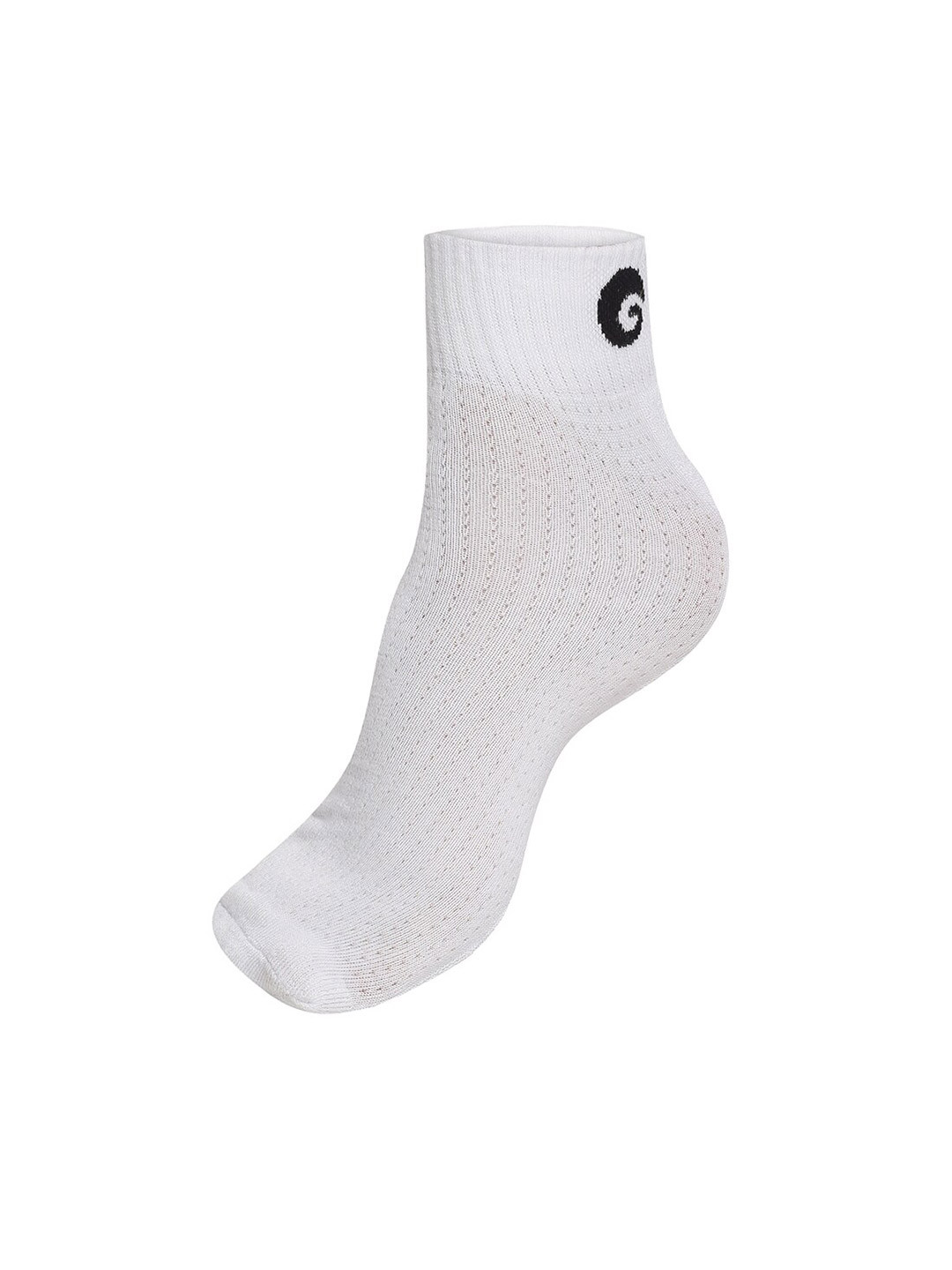 

Omtex Men Patterned Cotton Ankle-Length Socks, White