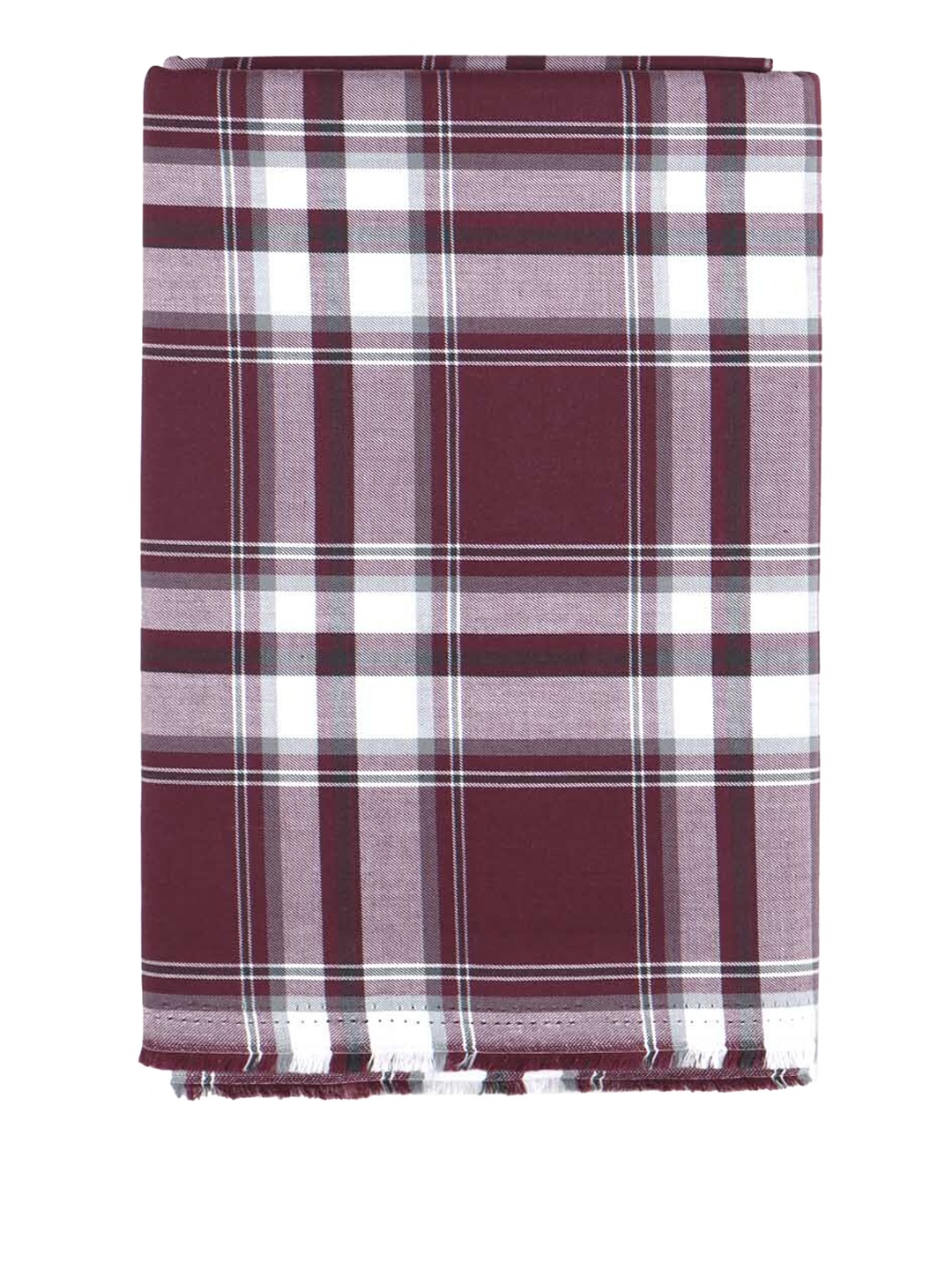 

Ramraj Men Checked Unstitched Shirt Clothing Fabric, Maroon