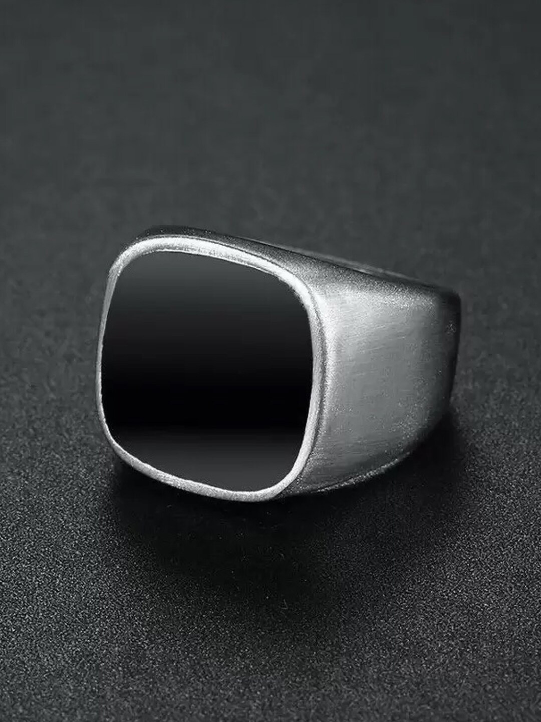 

OOMPH Men Adjustable Finger Ring, Silver