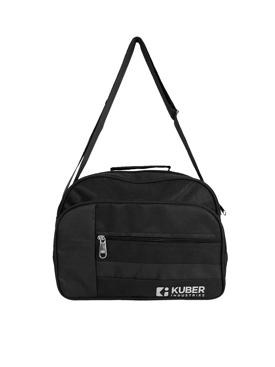 

Kuber Industries Canvas Adjustable Strap 4 Compartment Crossbody Bag, Black