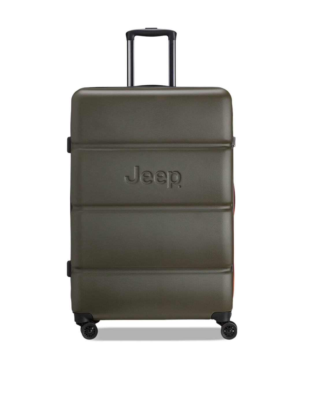 

CARPISA Textured Hard-Sided Large Trolley Suitcase, Olive