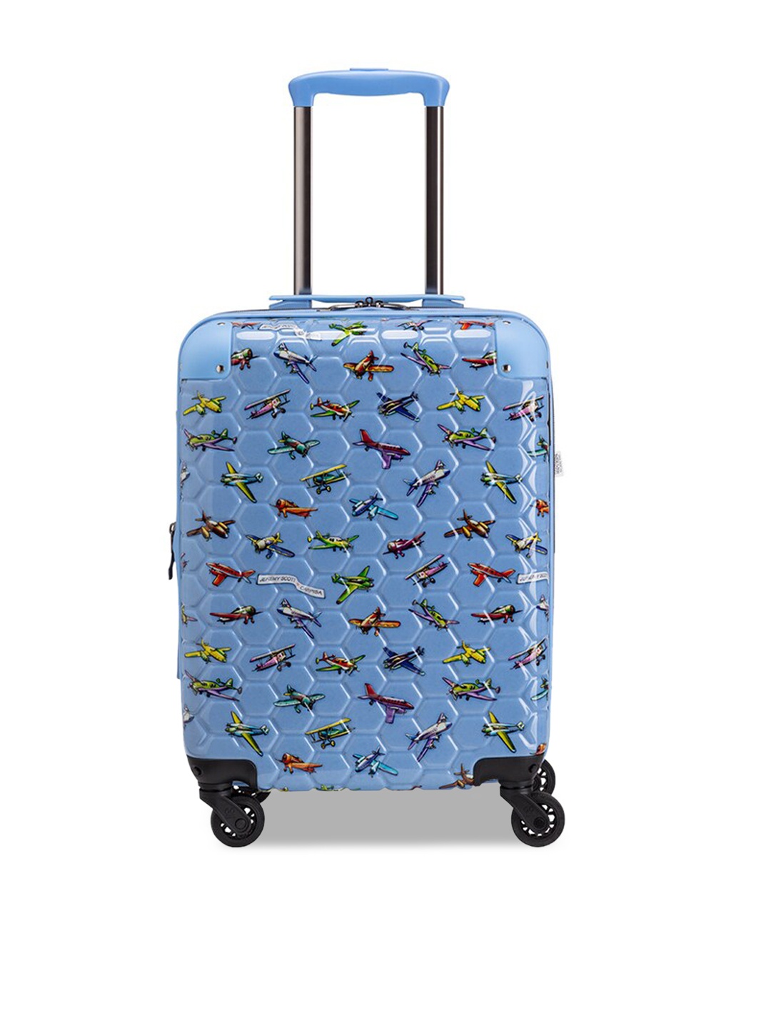 

CARPISA Printed Rigido-Pop Airplanes Hard-Sided Cabin Trolley Suitcase, Blue