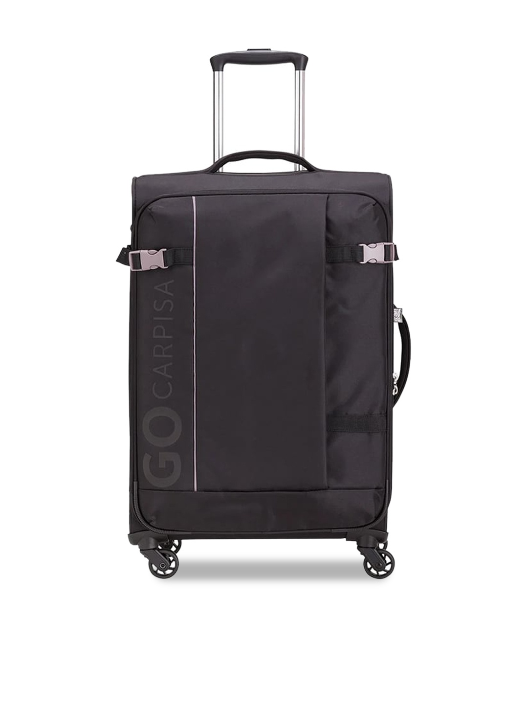 

CARPISA Textured Soft-Sided Medium Trolley Suitcase, Black