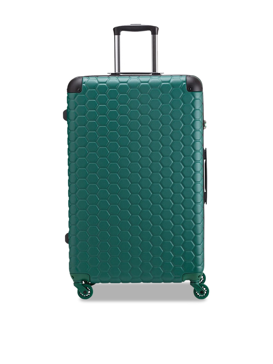 

CARPISA Textured Hard-Sided Water-Resistant Large Trolley Suitcase, Green