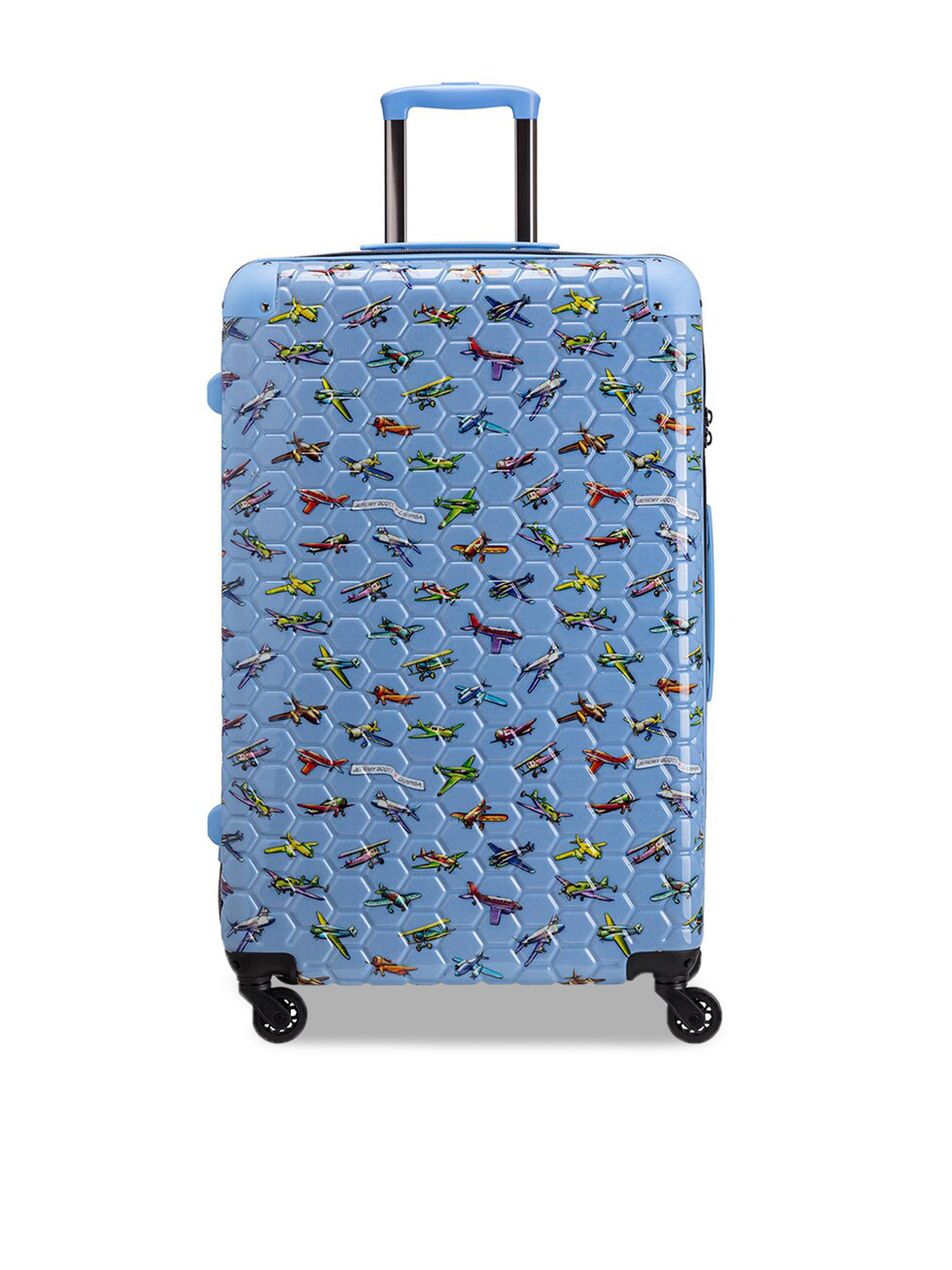 

CARPISA Printed Hard-Sided Large Trolley Suitcase, Blue