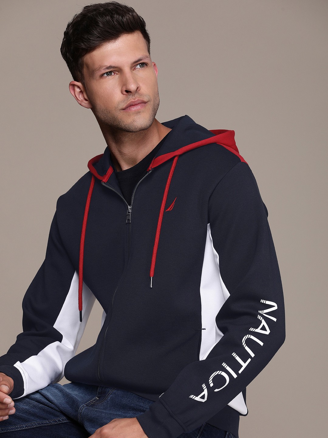 

Nautica Men Hooded Sweatshirt, Navy blue