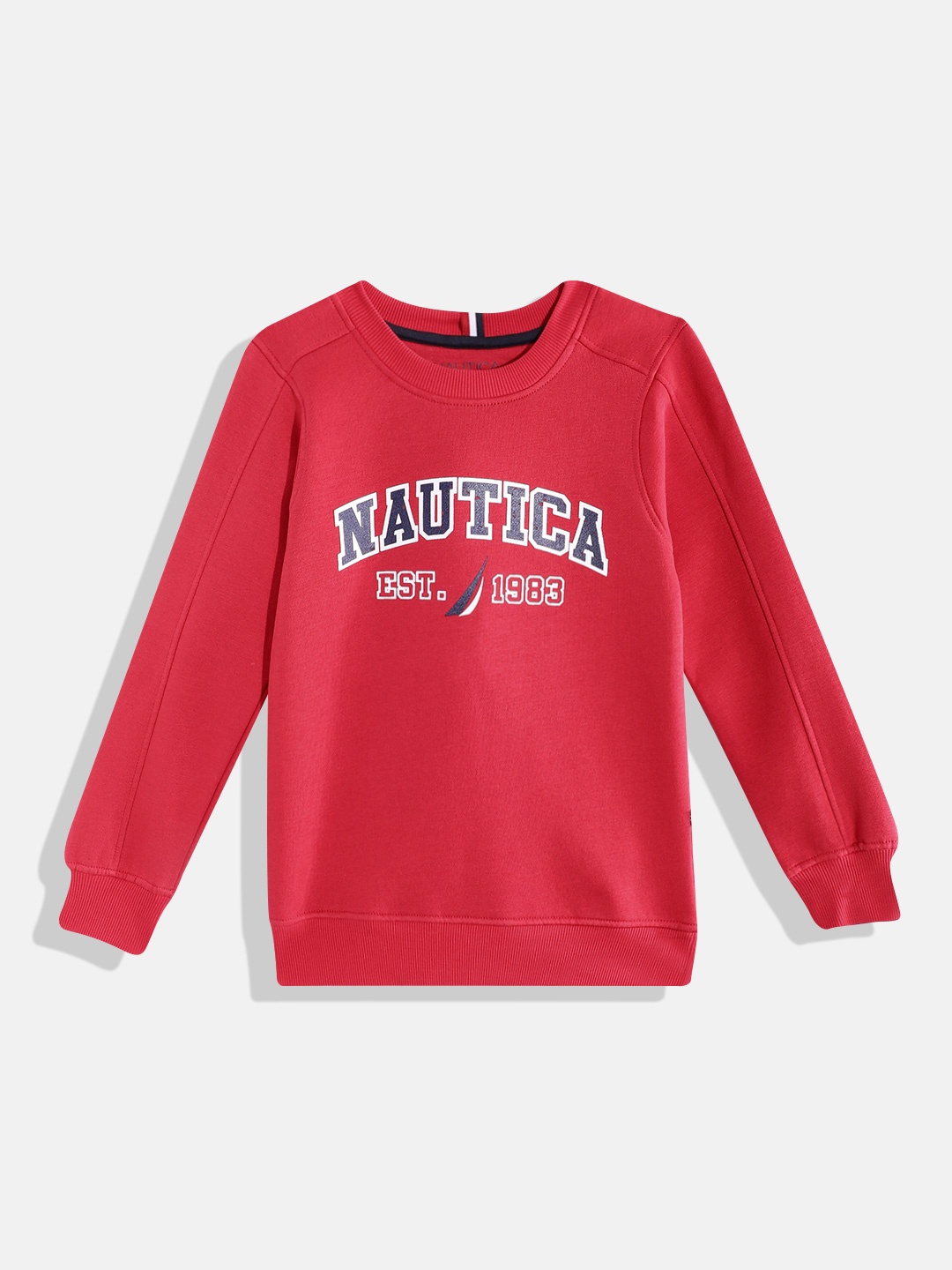 

Nautica Boys Brand Logo Printed Sweatshirt, Red