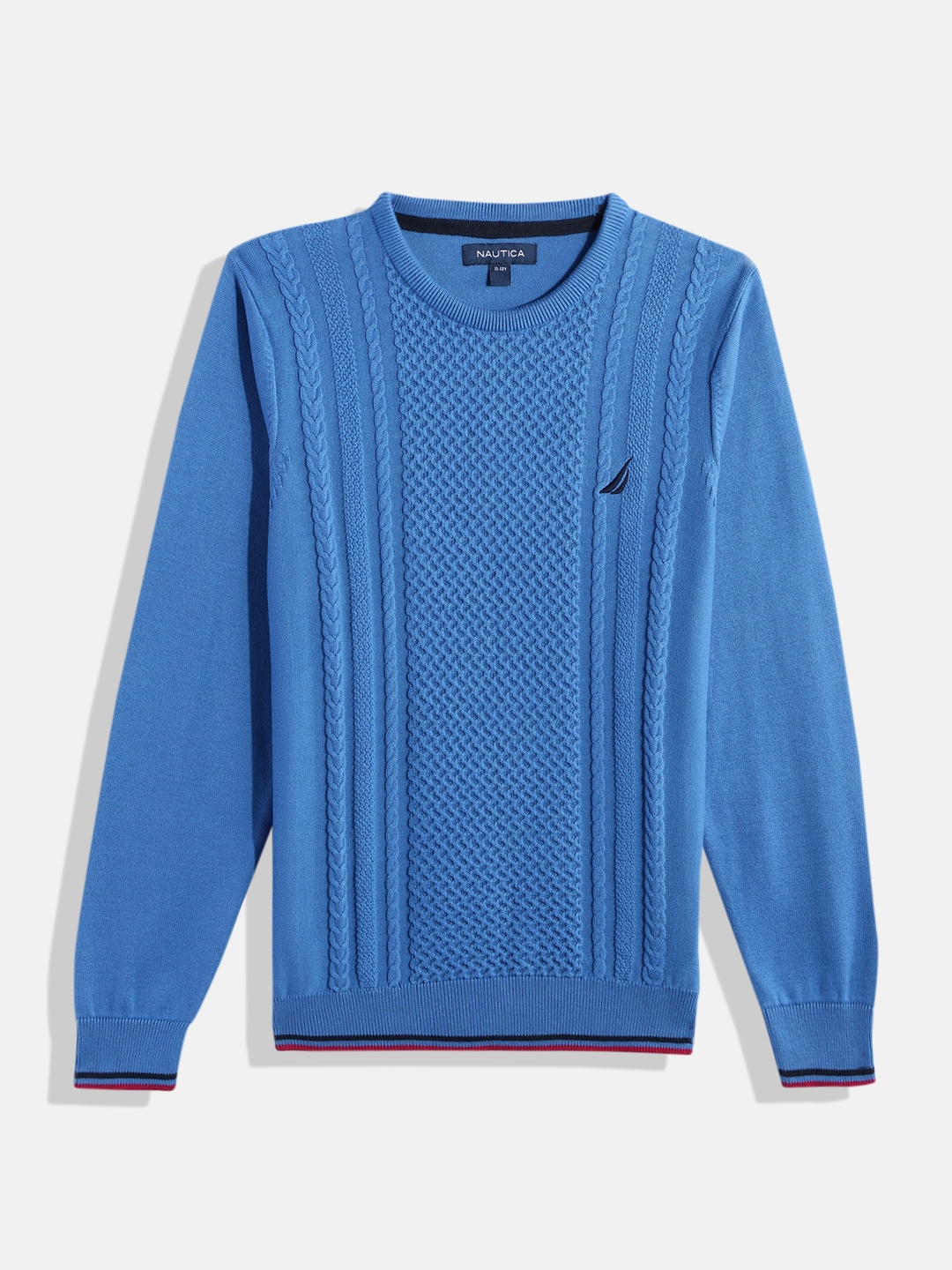 

Nautica Boys Cable Knit Pullover, Blue