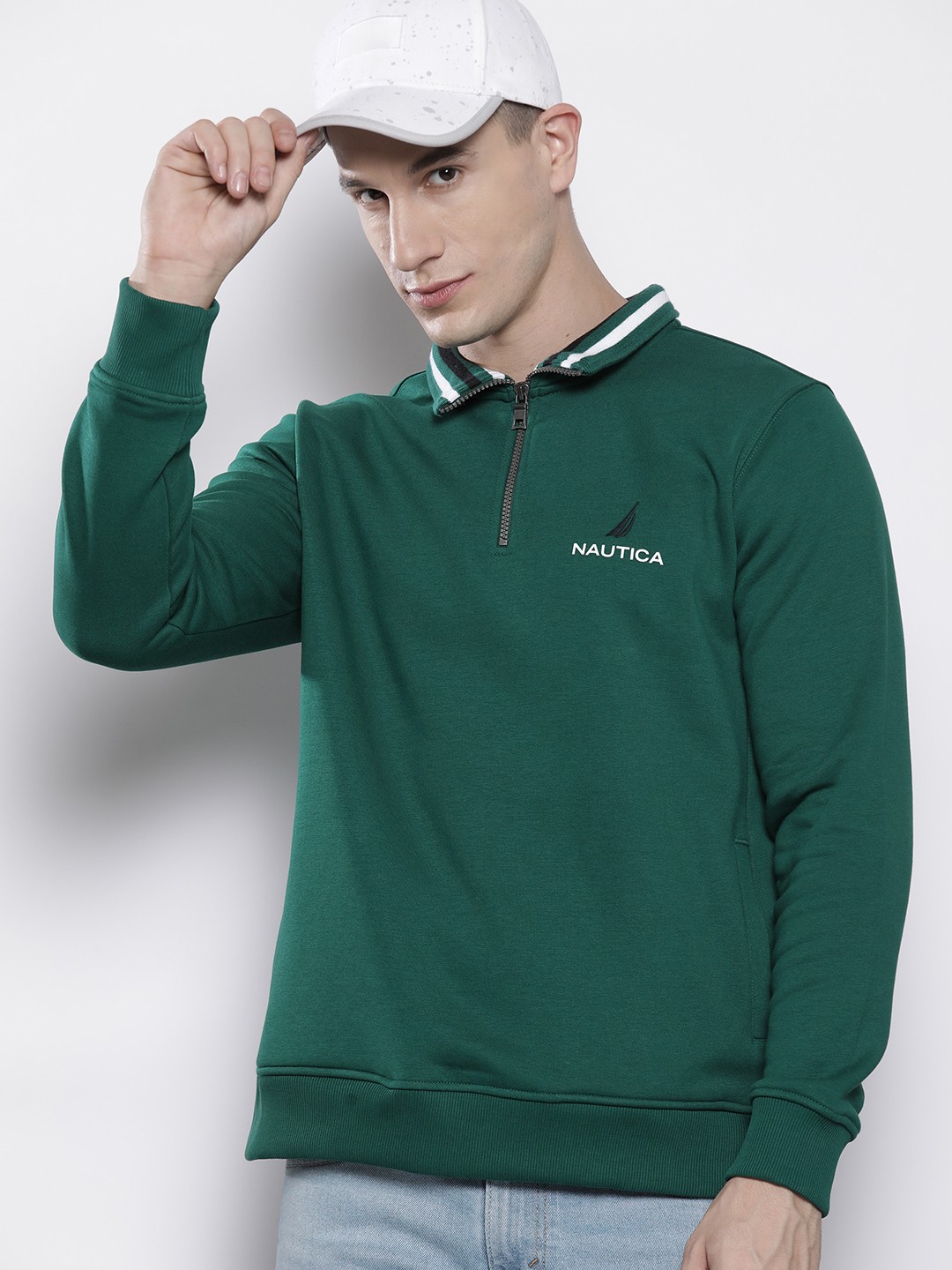

Nautica Men Solid Sweatshirt, Green