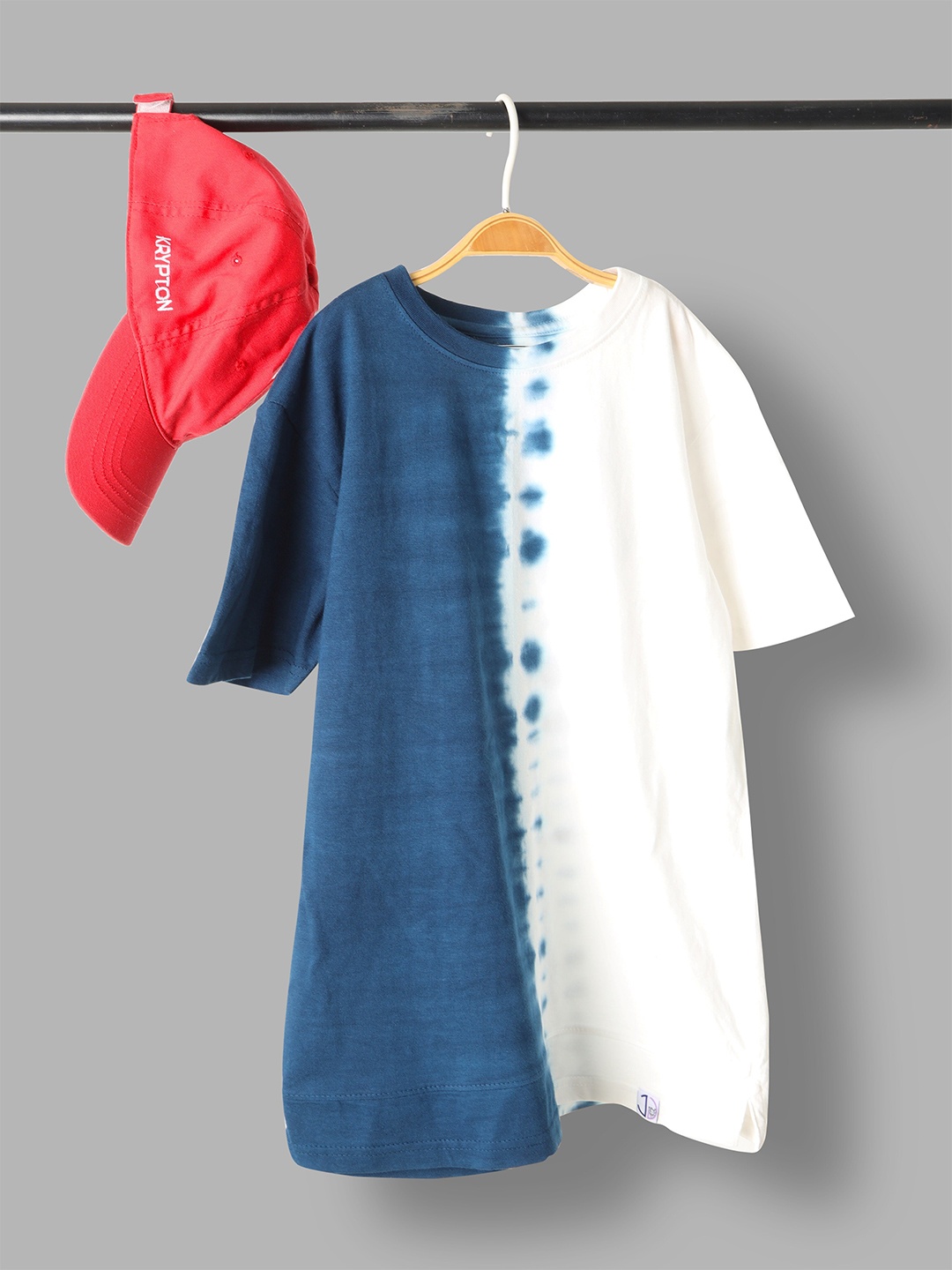 

Jumping Joey Boys Round Neck Longline Oversized Pure Cotton T-shirt, Navy blue