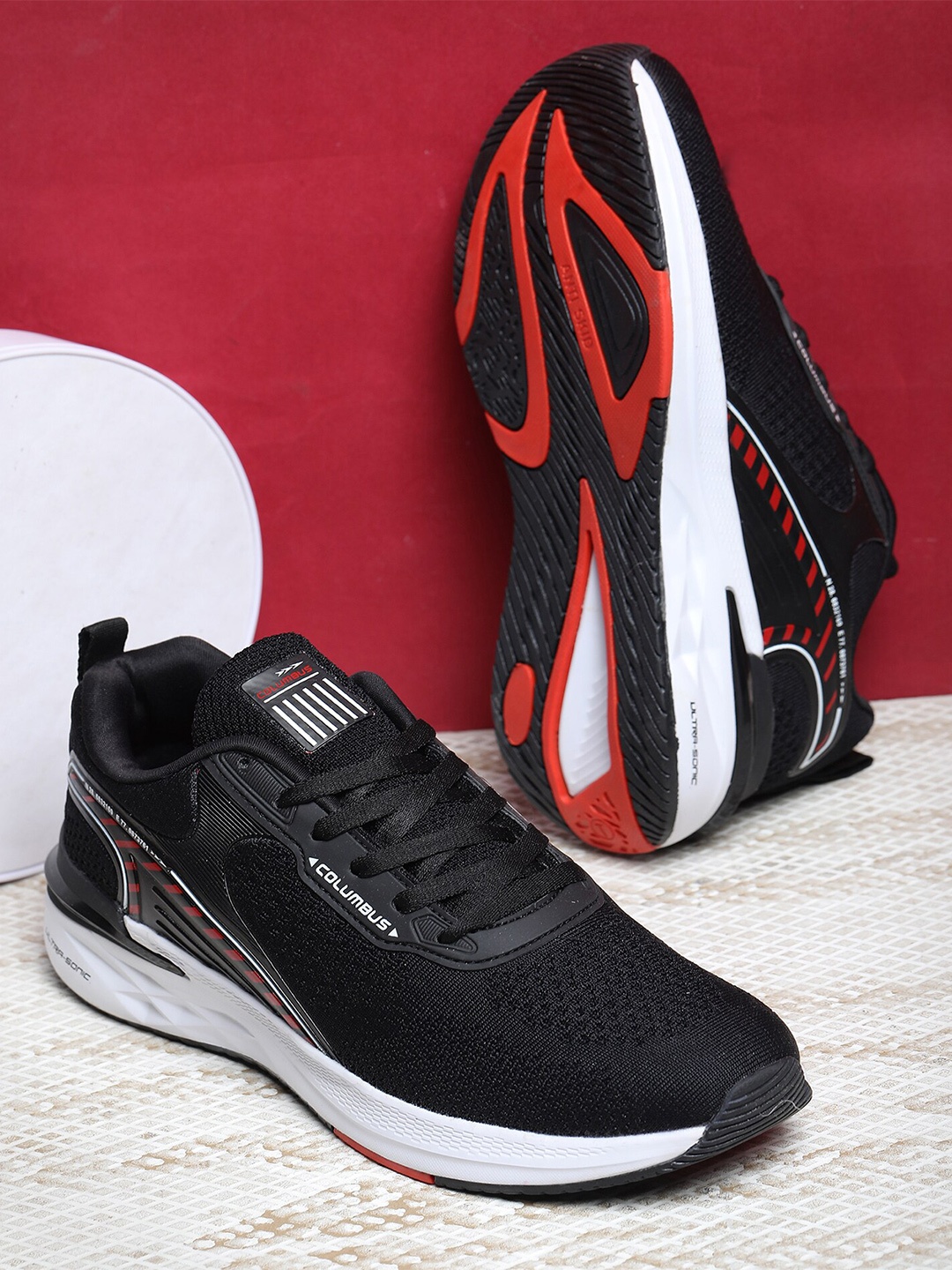 

Columbus Men KTM Memory Foam Technology Running Sports Shoes, Black
