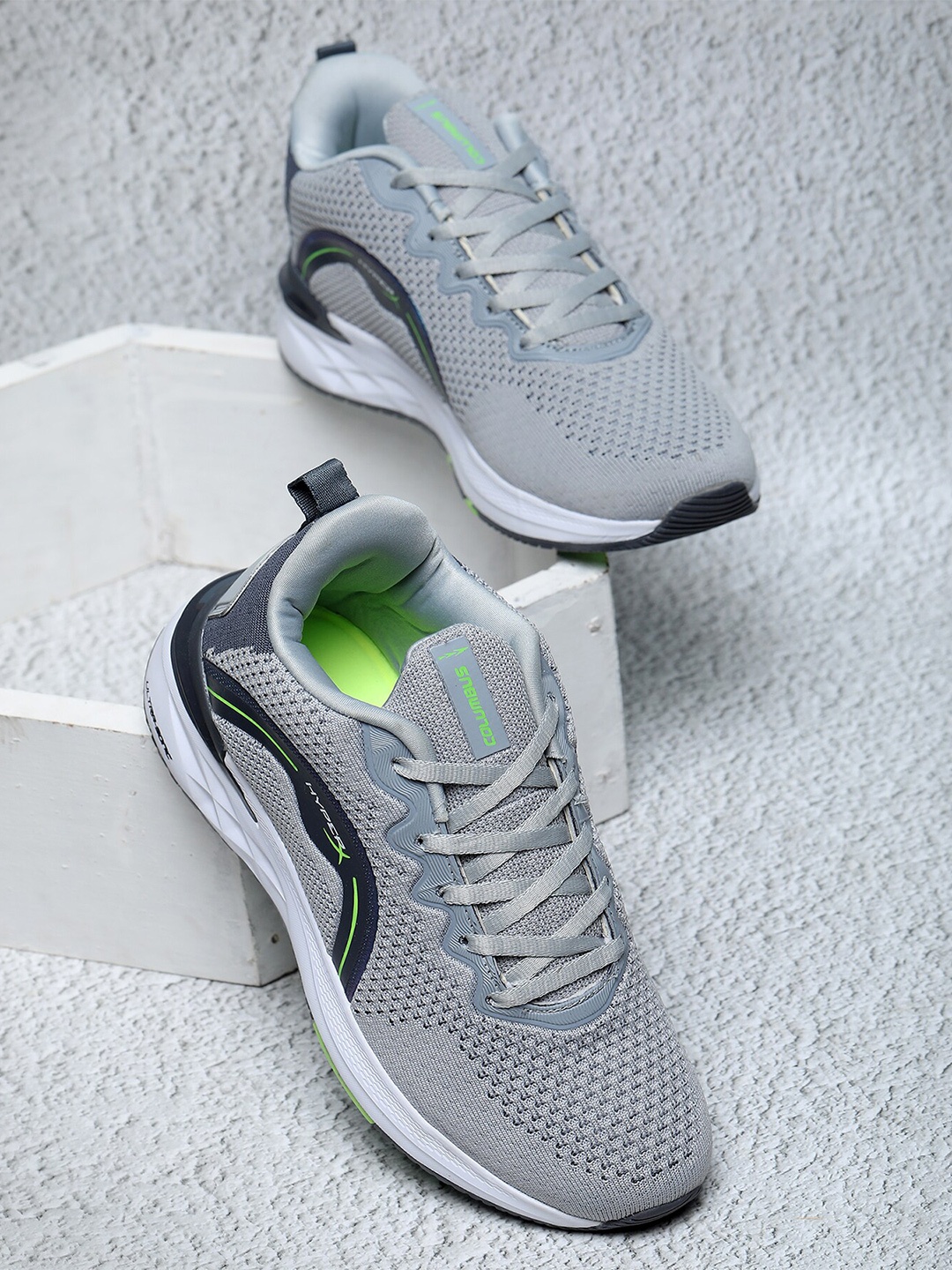 

Columbus Men Racer Memory Foam Technology Running Sports Shoes, Grey