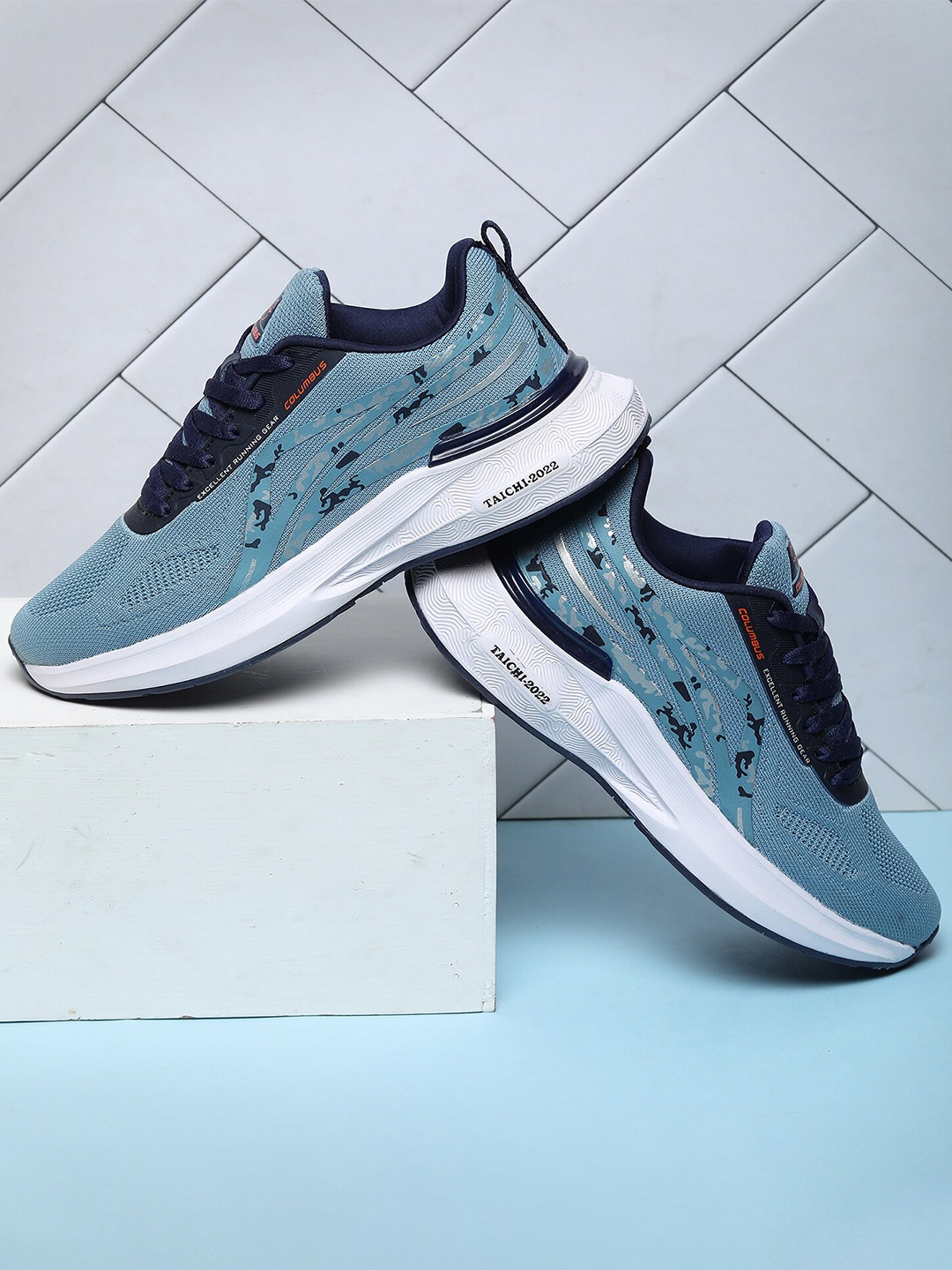 

Columbus Men Mesh Running Shoes, Blue