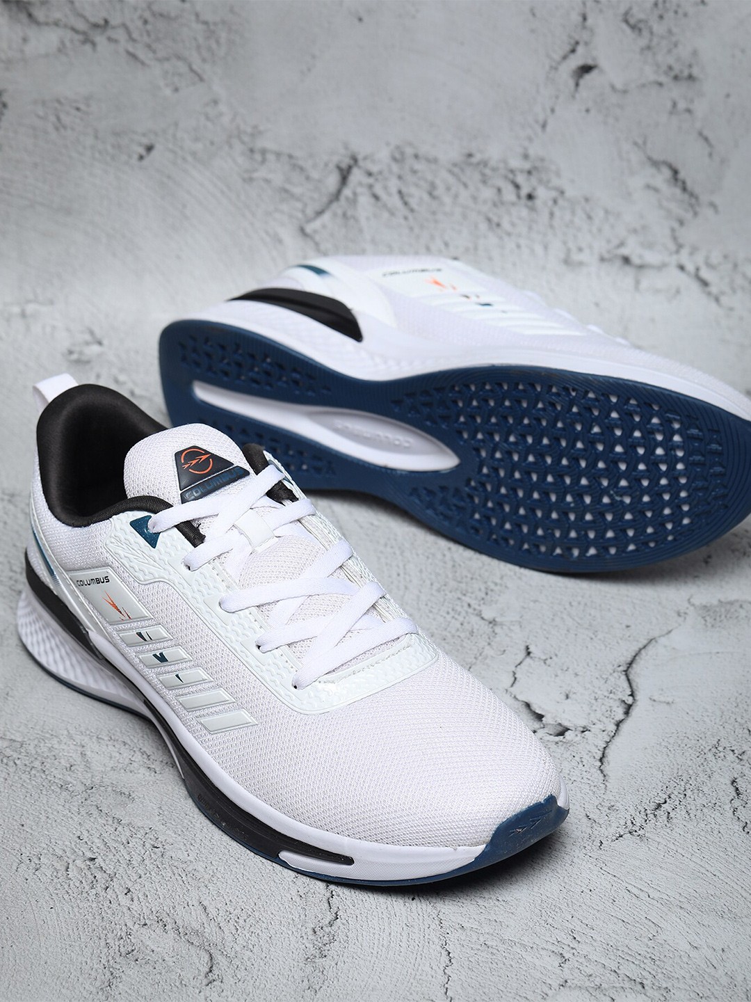

Columbus Men Comat Memory Foam Technology Running Sports Shoes, White