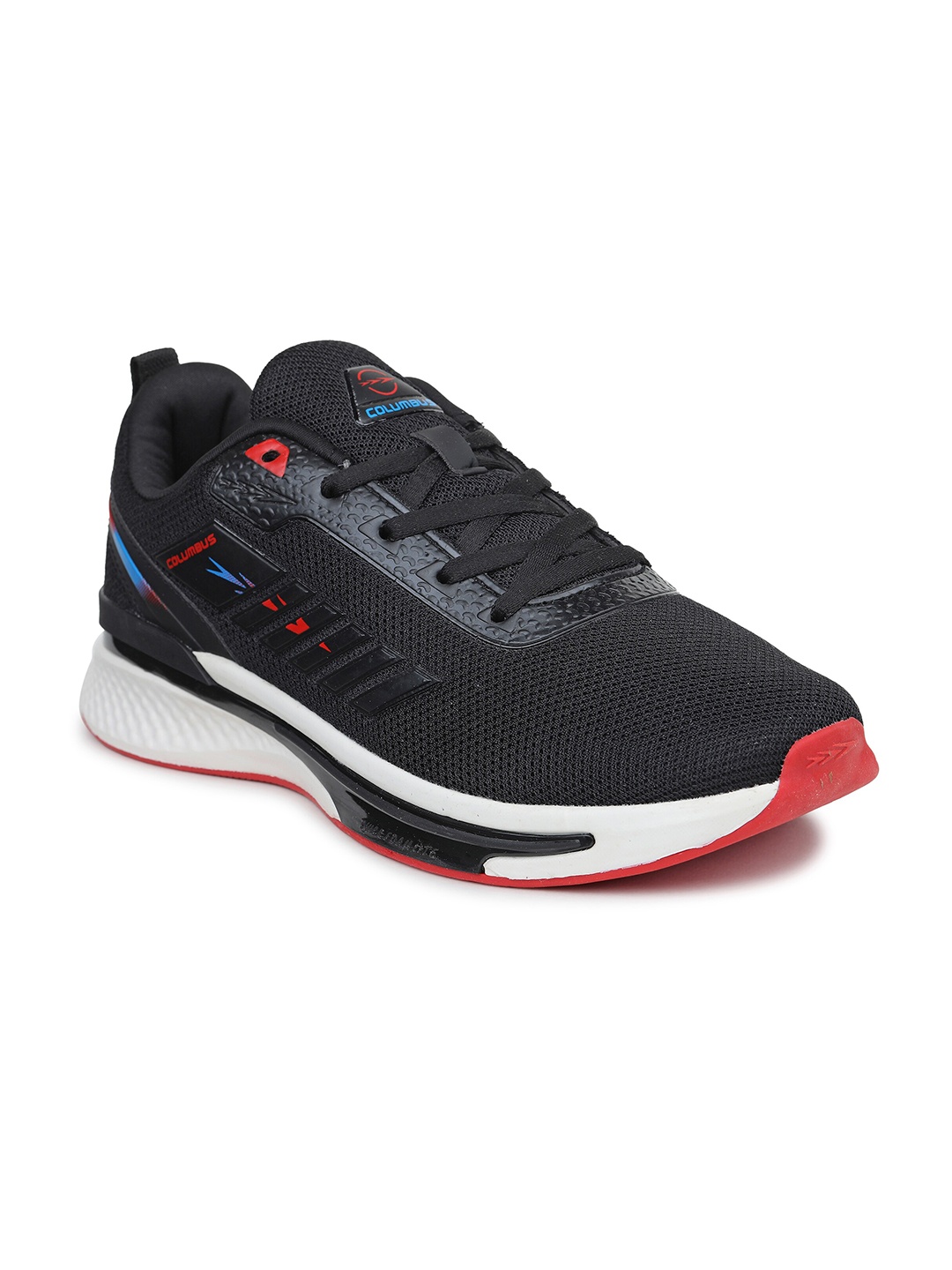 

Columbus Men Comat Memory Foam Technology Running Sports Shoes, Black