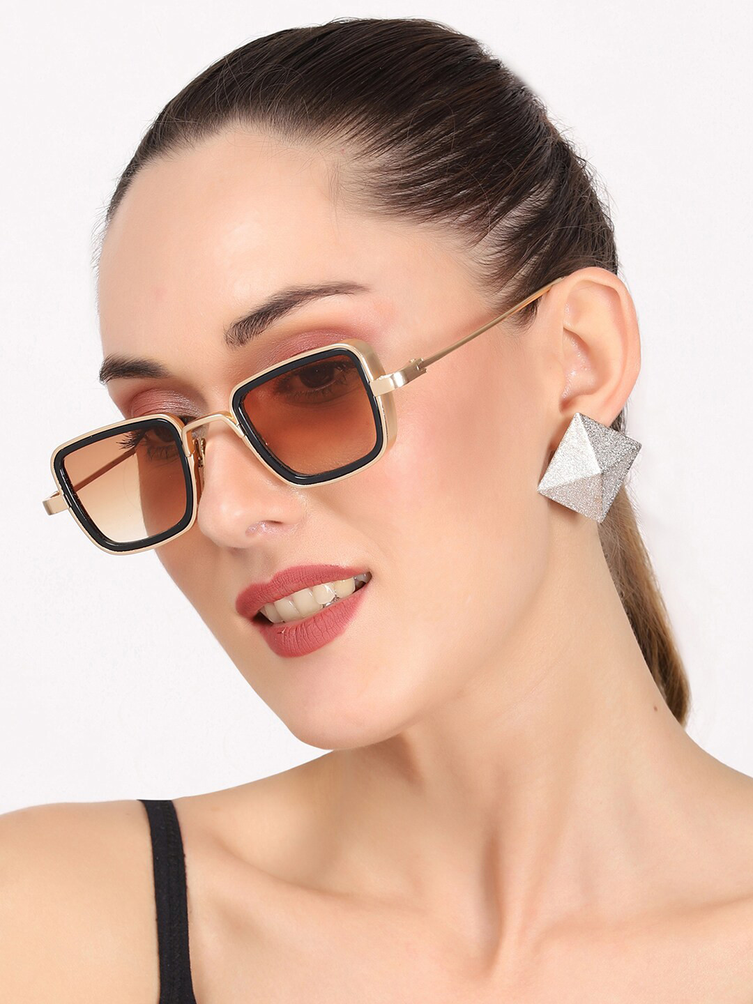 

Swiss Design Women Lens & Square Sunglasses with UV Protected Lens SDGSW-Kabir Singh, Brown