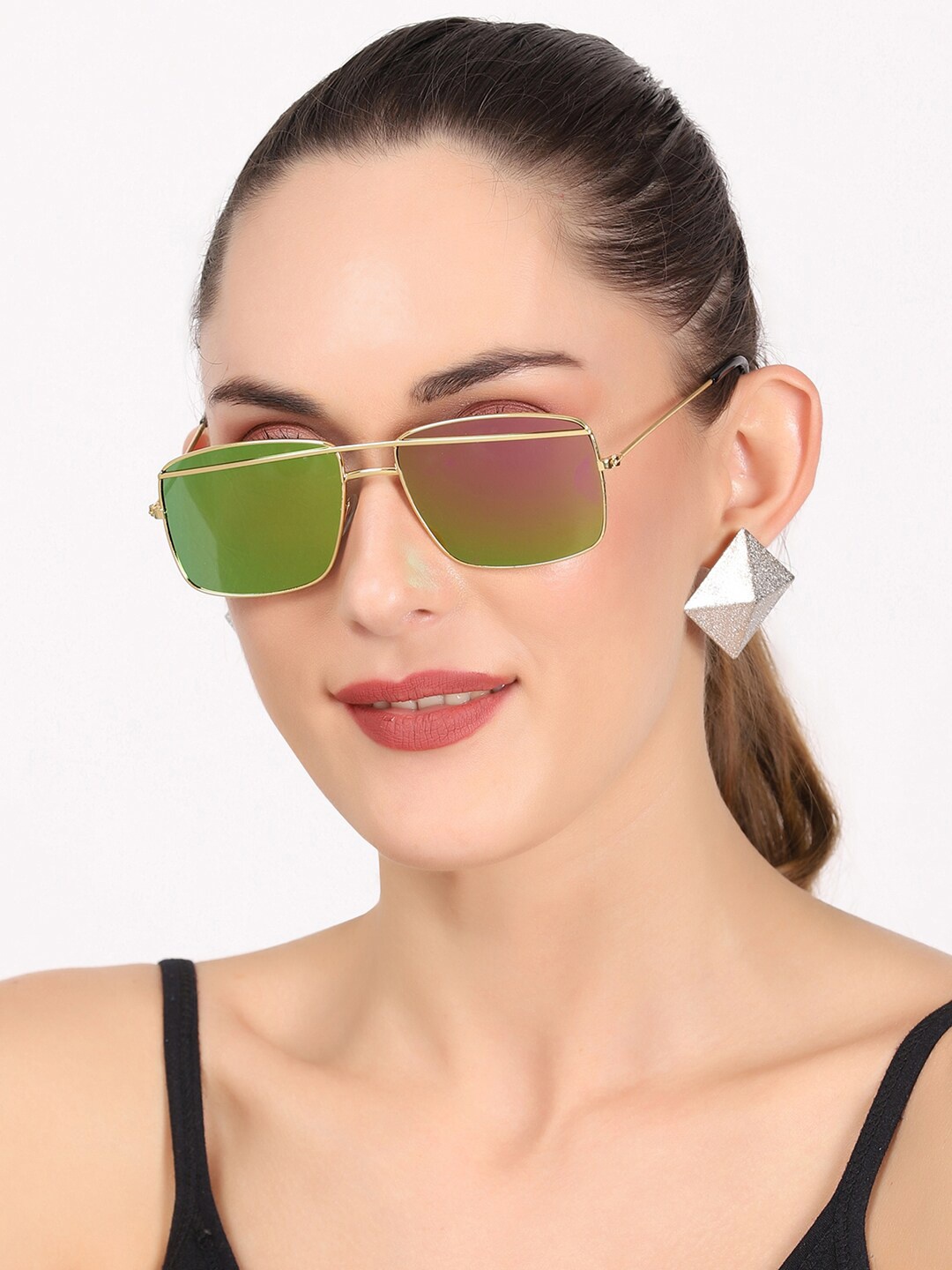 

Swiss Design Lens & Aviator Sunglasses with UV Protected Lens SDGSW-7603608, Green