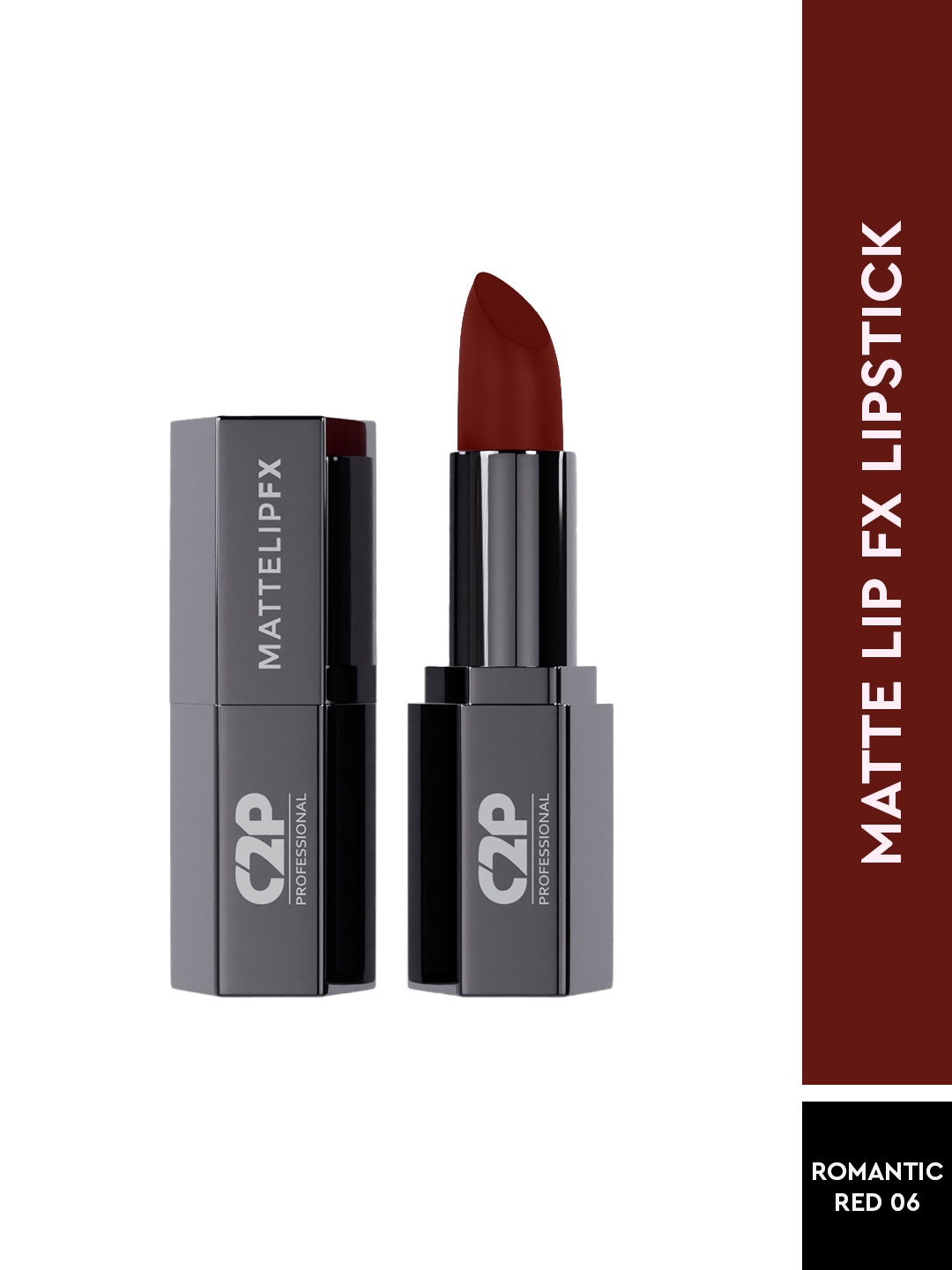 

C2P PROFESSIONAL MAKEUP MatteLipFX Long-Lasting Lipstick - Romantic Red 06, Maroon