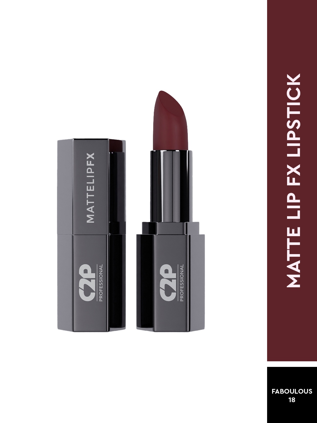 

C2P PROFESSIONAL MAKEUP MatteLipFX Long-Lasting Lipstick - Faboulous 18, Purple