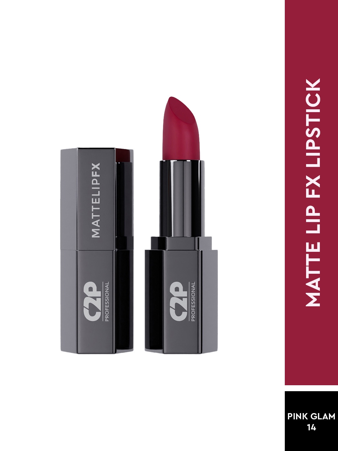 

C2P PROFESSIONAL MAKEUP Matte Lip FX Long Lasting Lipstick - Pink Glam 14, Red