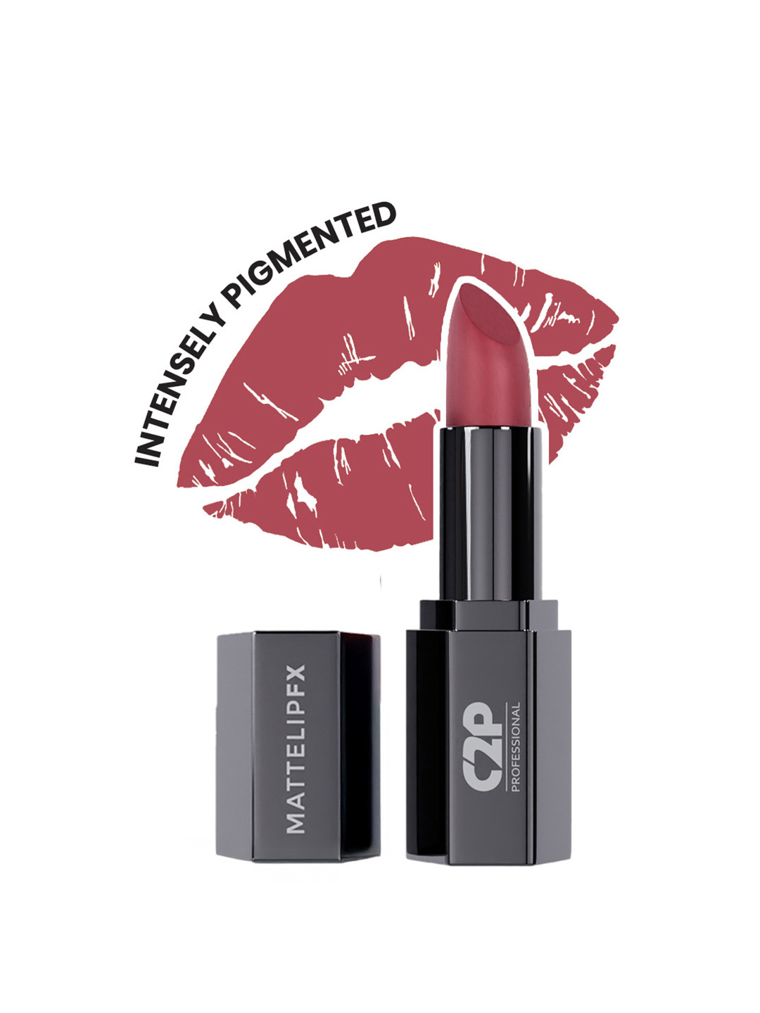 C2P PRO MAKEUP Matte Lip FX Long-Lasting Ultra Creamy Lipstick - Rosewood 11