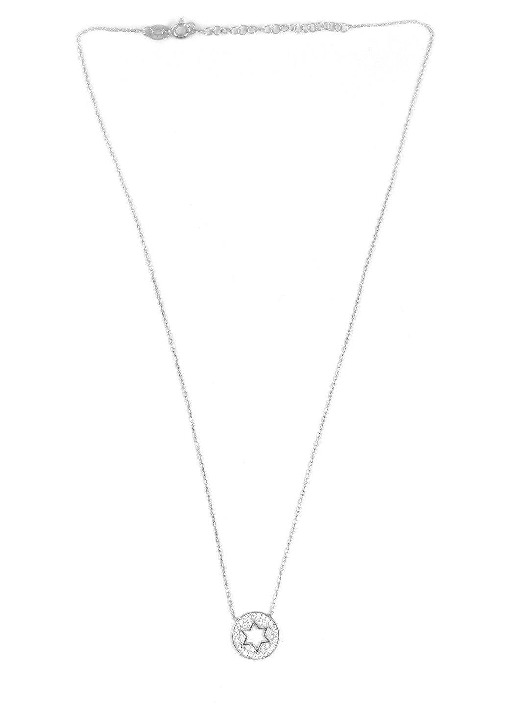 

AKSA Rhodium-Plated Necklace, Silver