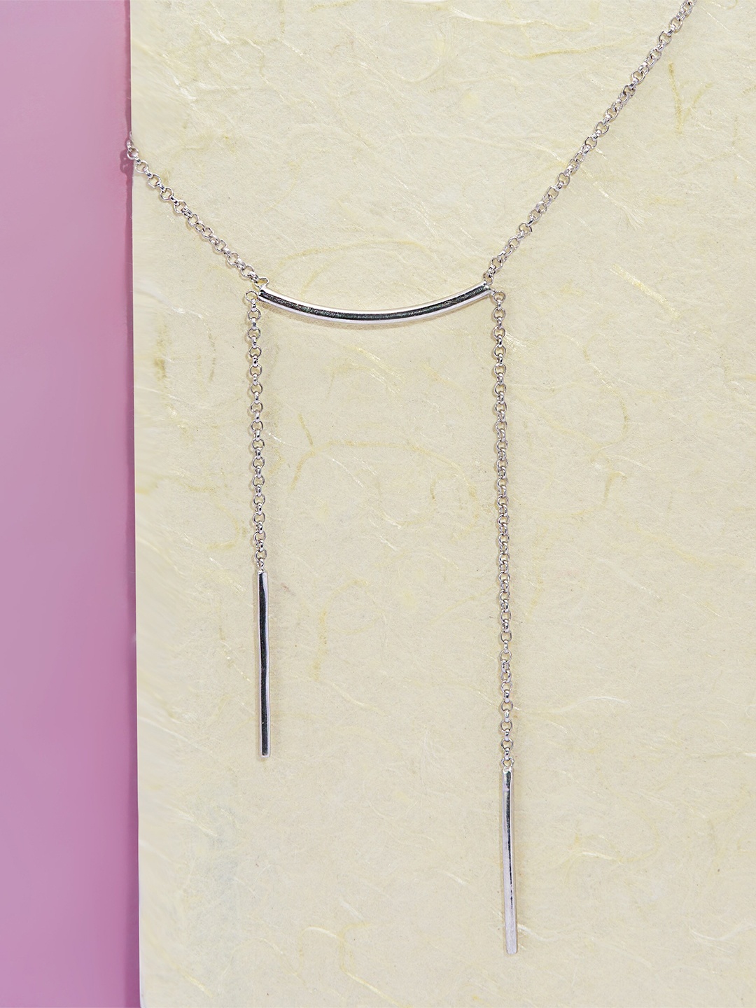 

AKSA Rhodium-Plated Minimal Chain, Silver