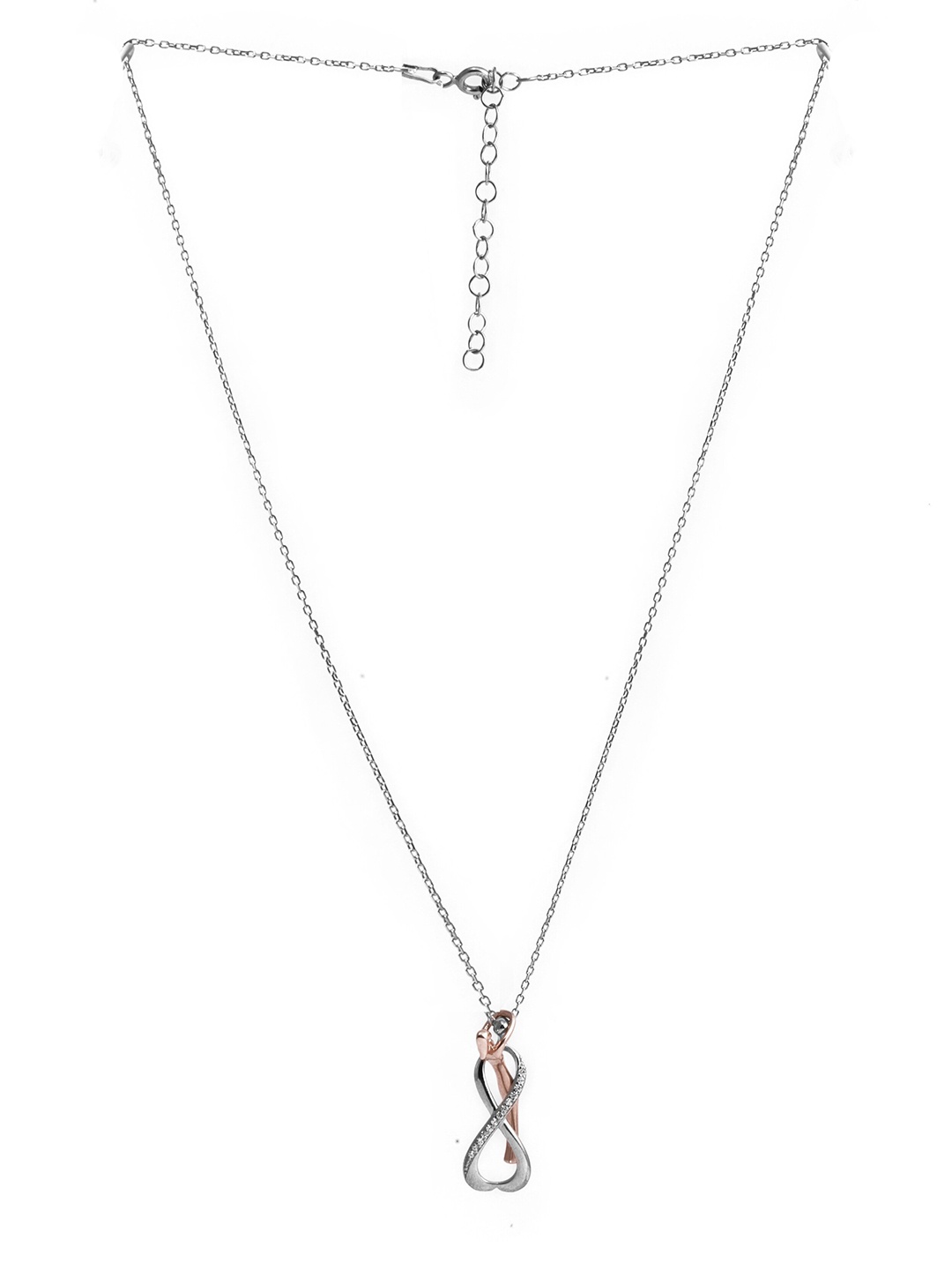 

AKSA Rhodium-Plated Cubic Zirconia Necklace, Silver
