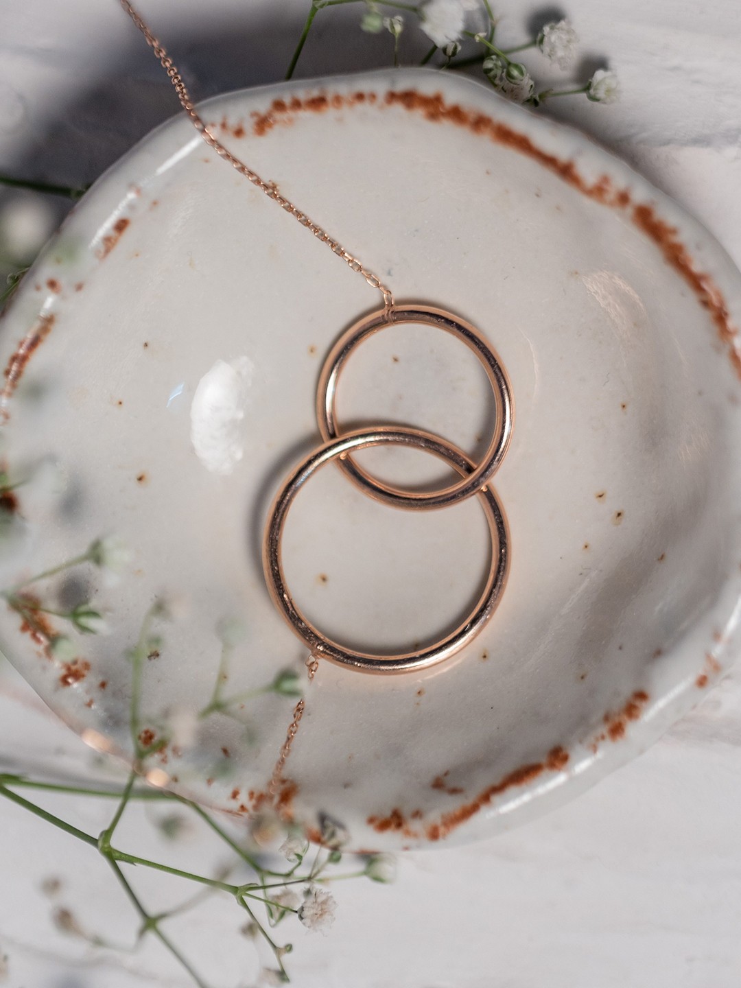 

AKSA Silver Rose Gold-Plated Necklace