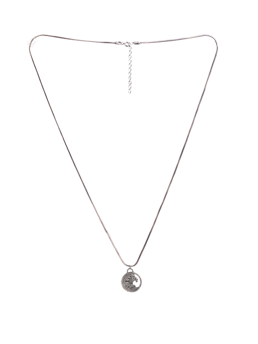

AKSA Men 925 Sterling-Plated Necklace, Silver