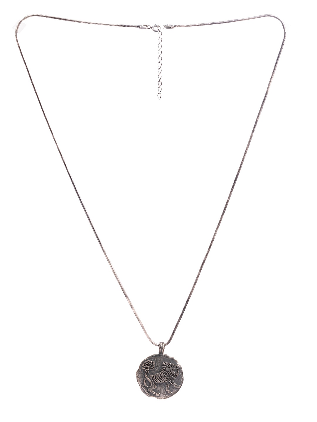

AKSA Men Silver-Toned Silver Gold-Plated Necklace