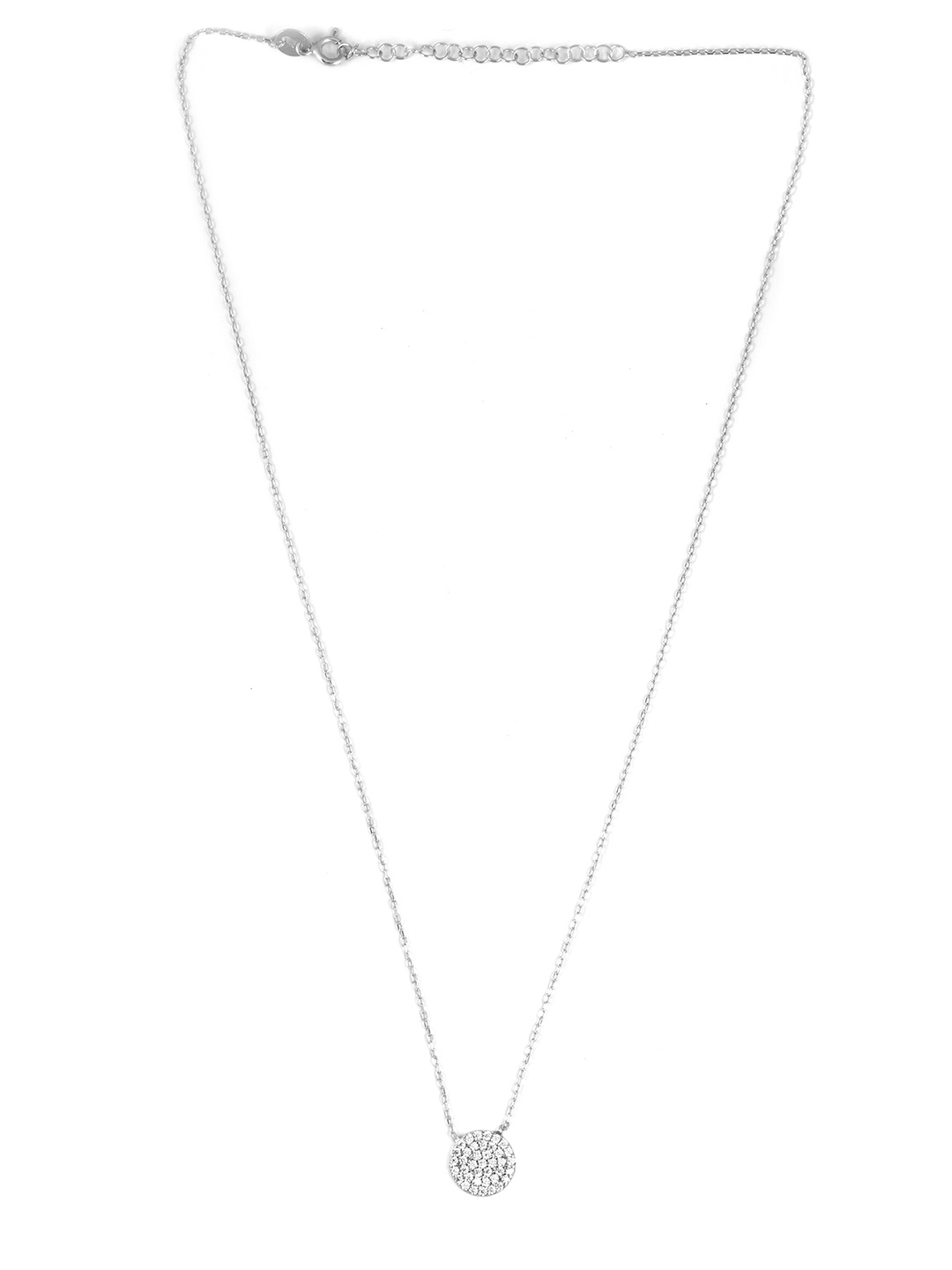

AKSA 925 Sterling Silver Rhodium-Plated Necklace