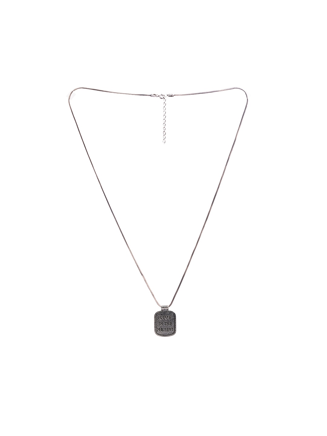 

AKSA Men Silver-Toned Silver Silver-Plated Necklace