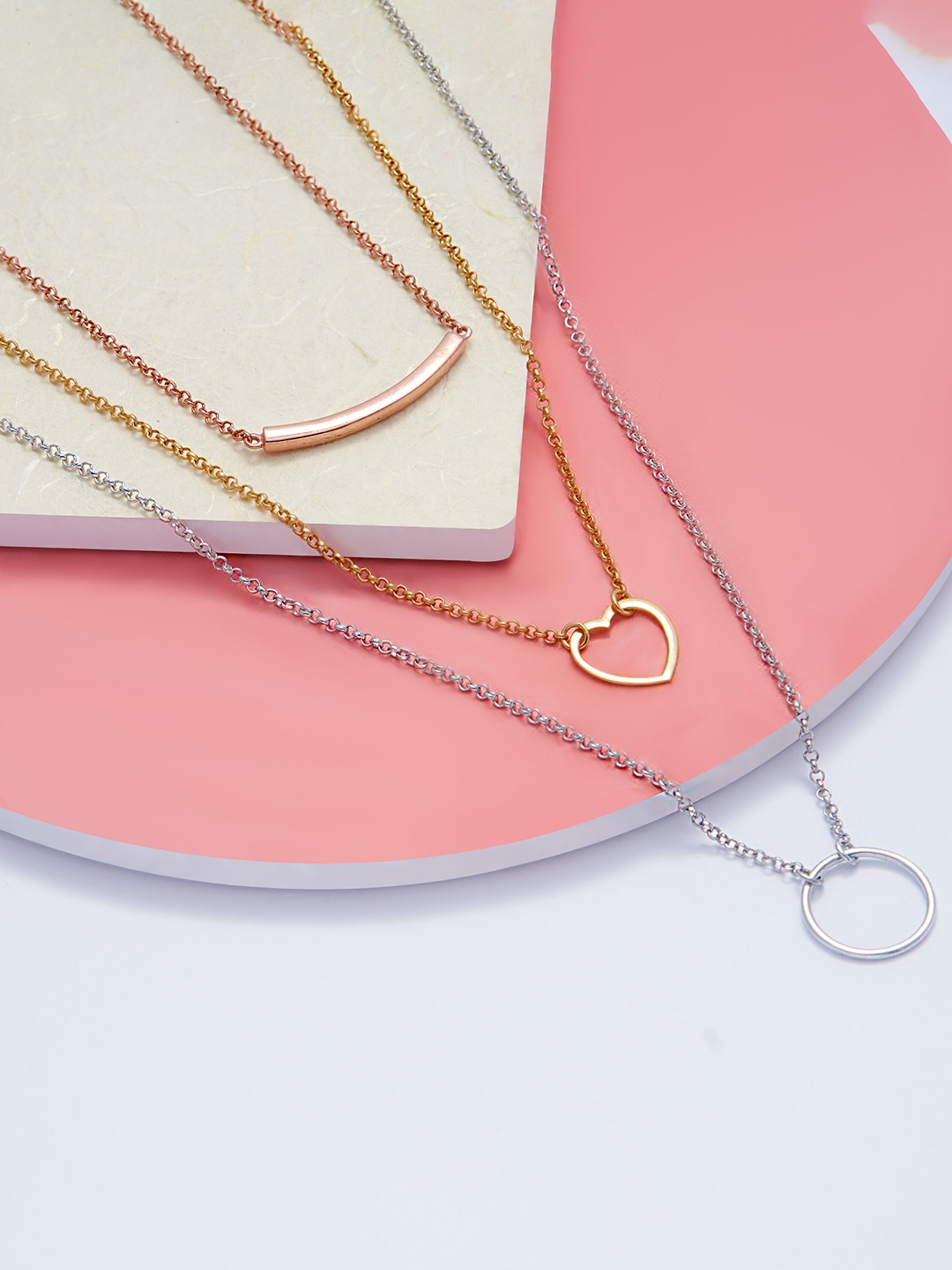 

AKSA Rhodium-Plated Necklace, Silver