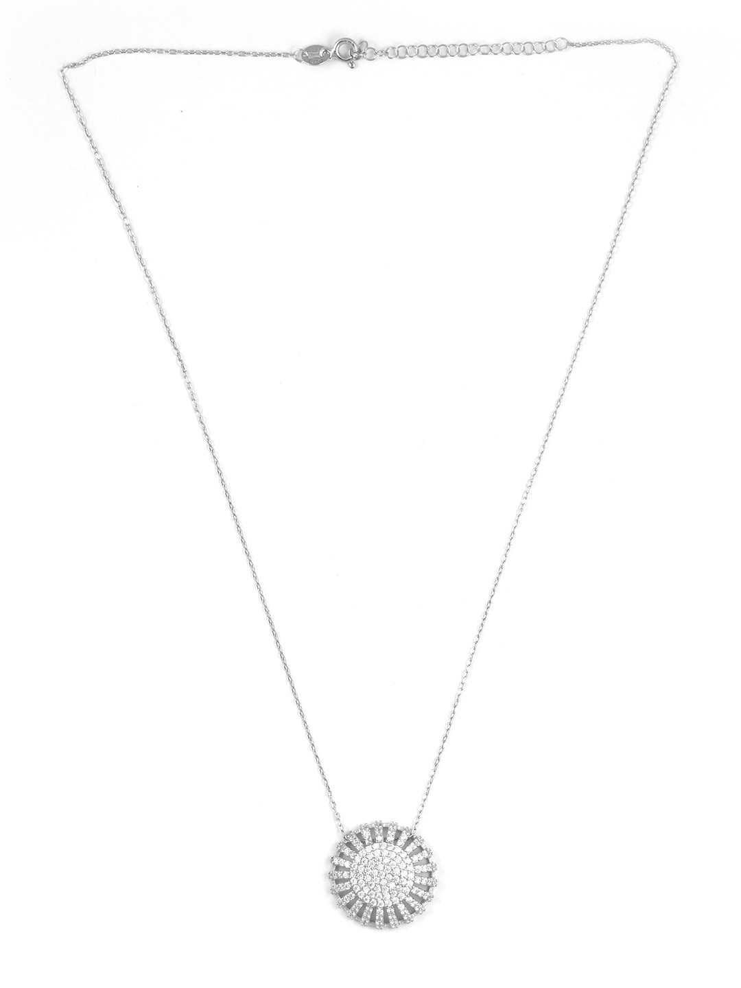 

AKSA Silver Rhodium-Plated Necklace