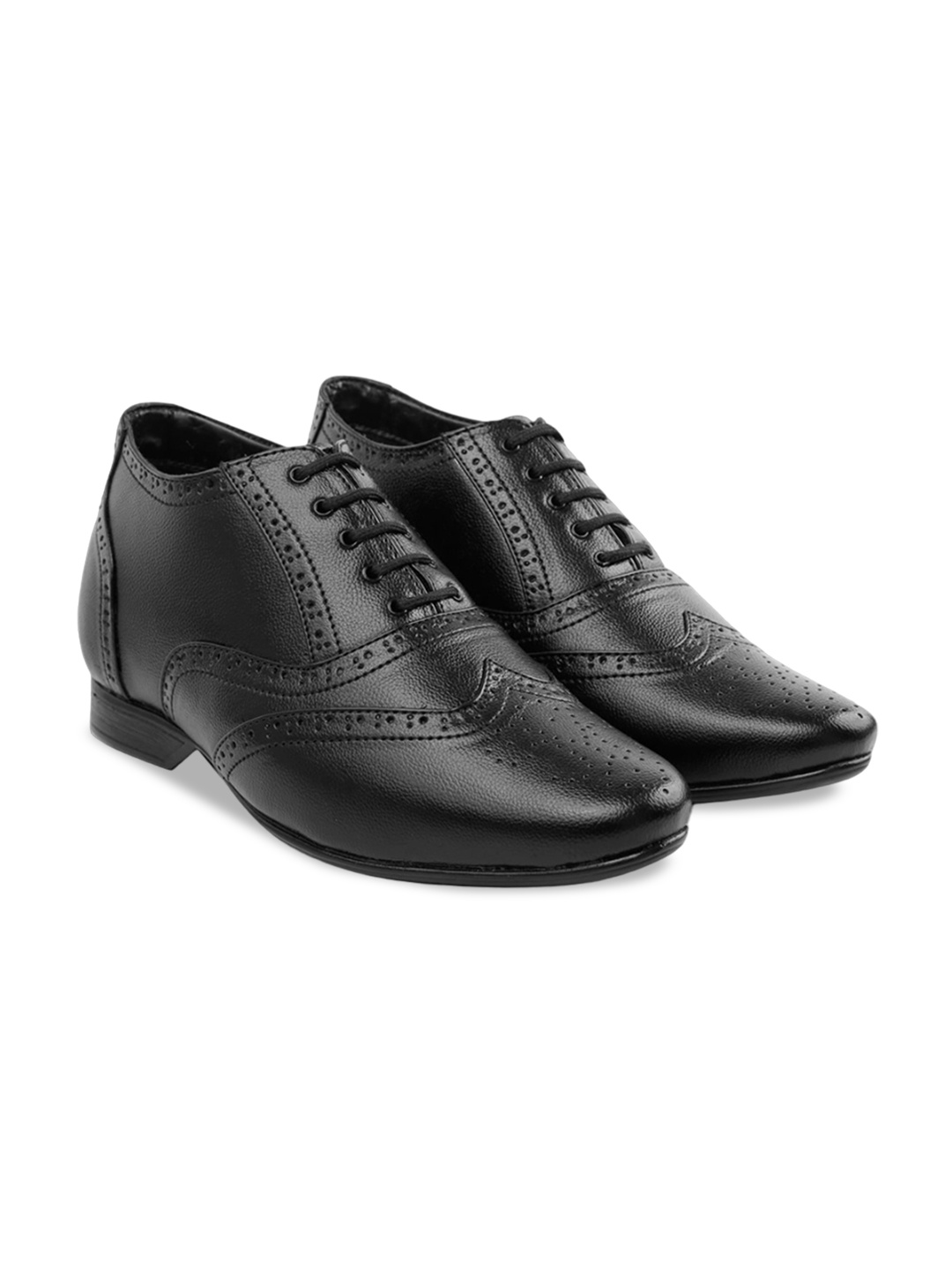 

Bxxy Men Textured Formal Oxford Elevator Brogues, Black