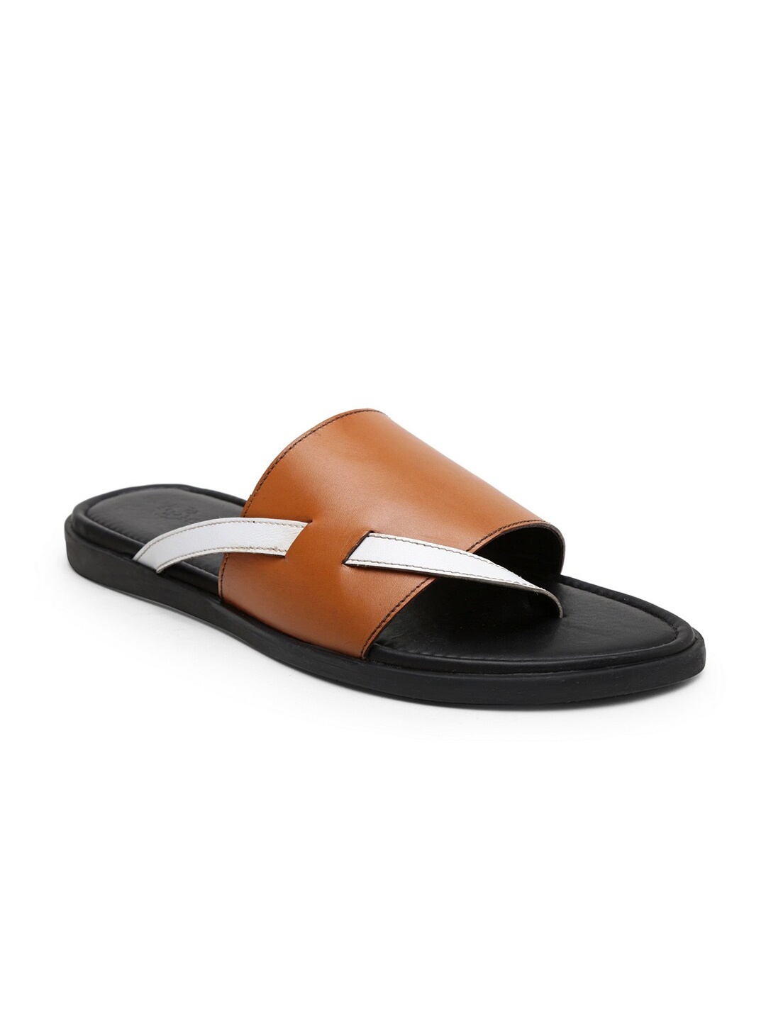 

BEAVER Men Open Toe Leather Comfort Sandals, Tan