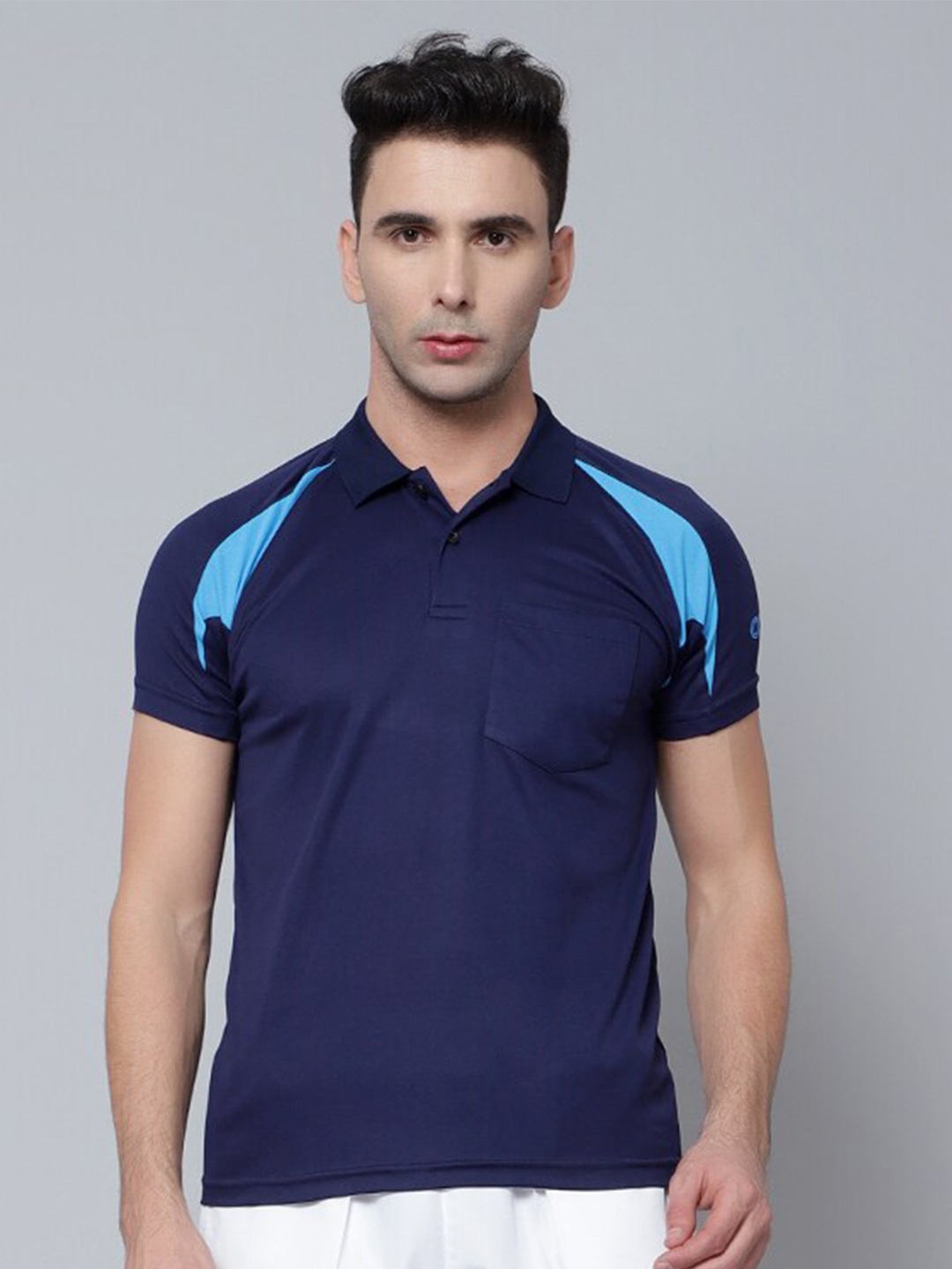 

Shiv Naresh Polo Collar 3D Fit T-shirt, Navy blue