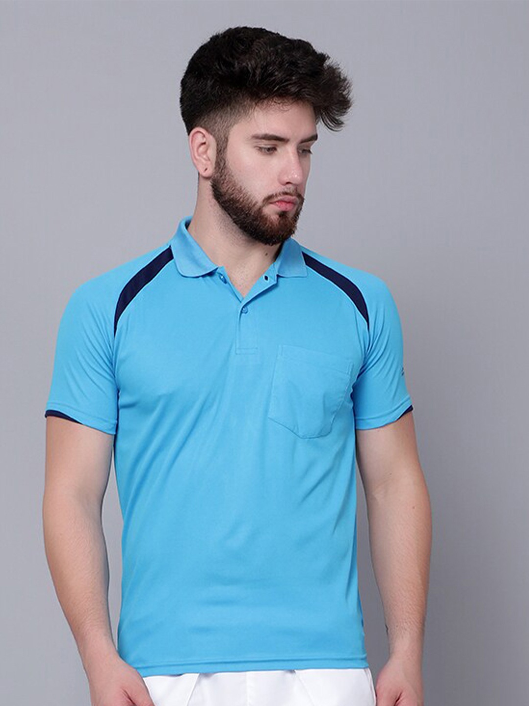 

Shiv Naresh Polo Collar 3D Fit T-shirt, Blue