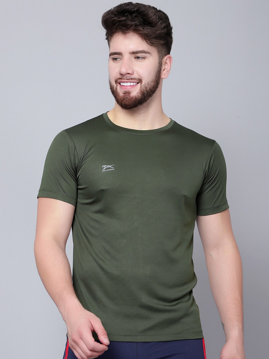 

Shiv Naresh Round Neck 3D Fit T-shirt, Green