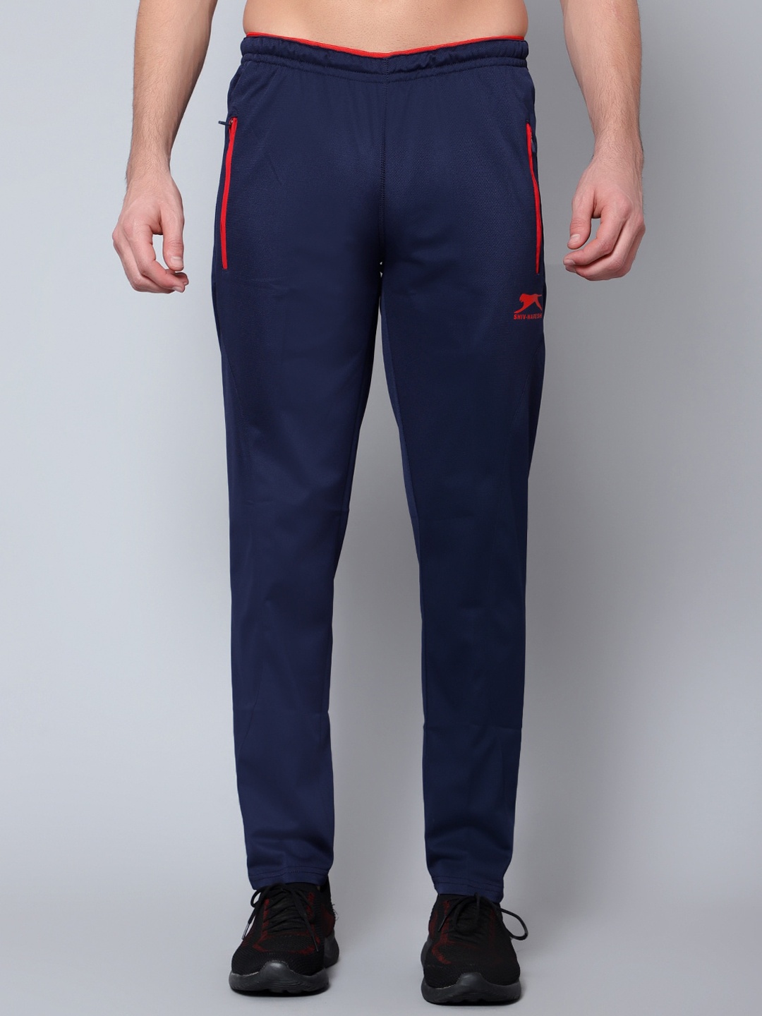 

Shiv Naresh Men Regular Fit Rapid Dry Track Pants, Navy blue