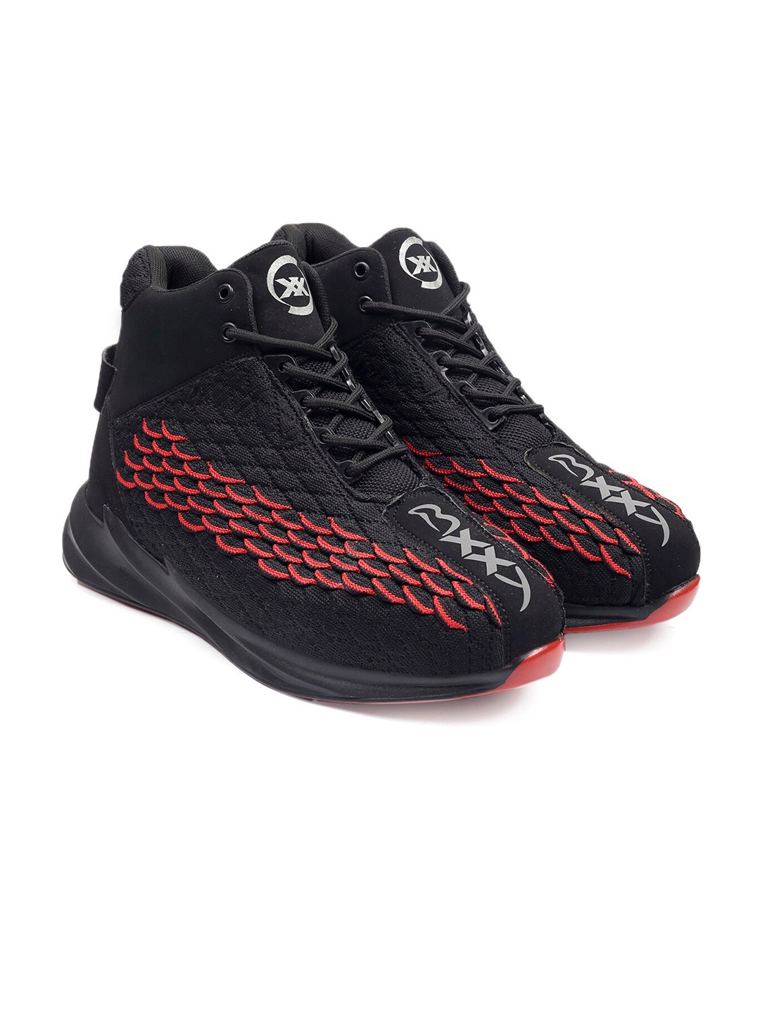 

Bxxy Men Lace-Ups Non-Marking Air Max Height Increasing Running Sports Shoes, Black