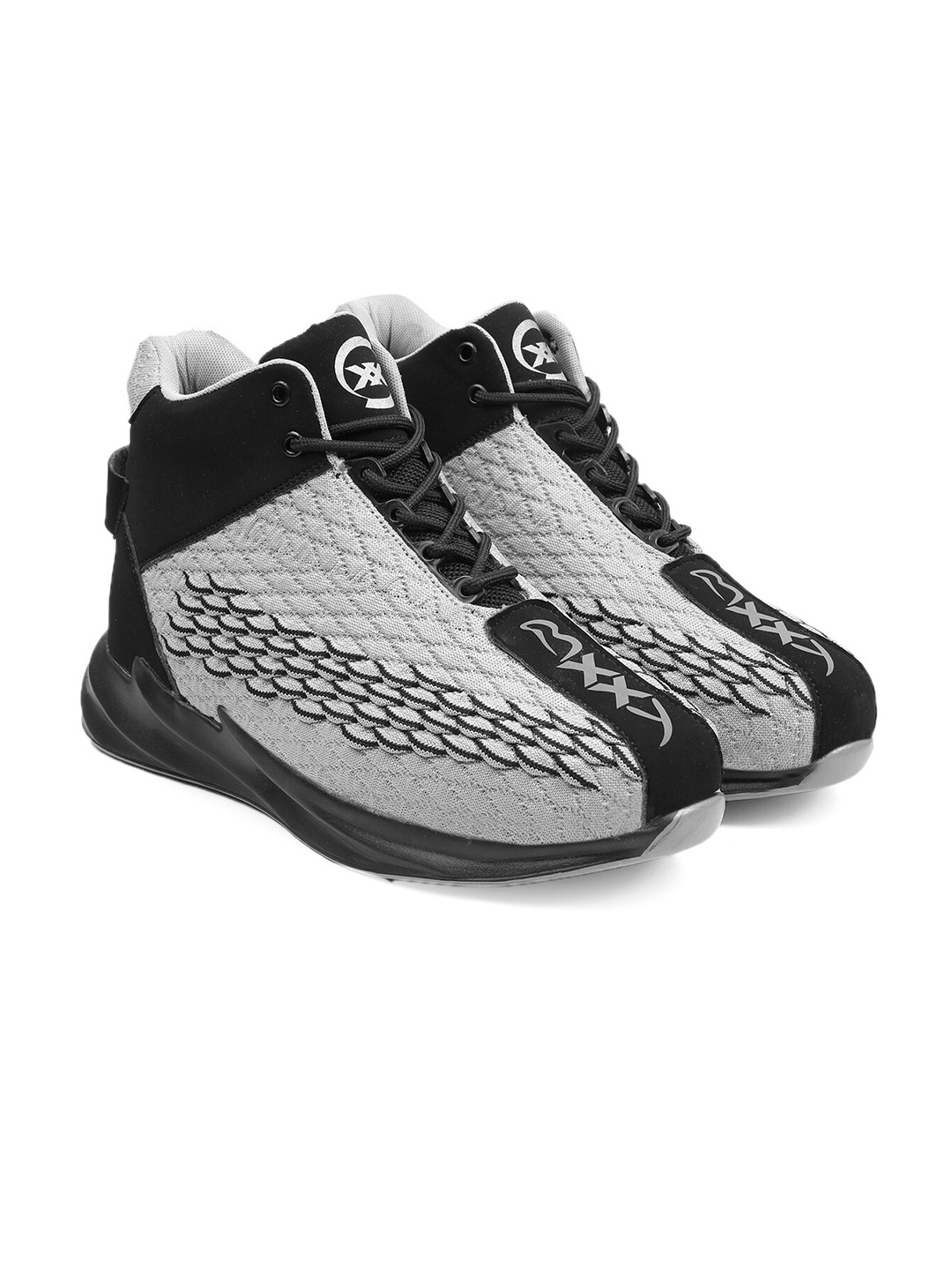 

Bxxy Men Lace-Ups Non-Marking Air Max Height Increasing Running Sports Shoes, Grey